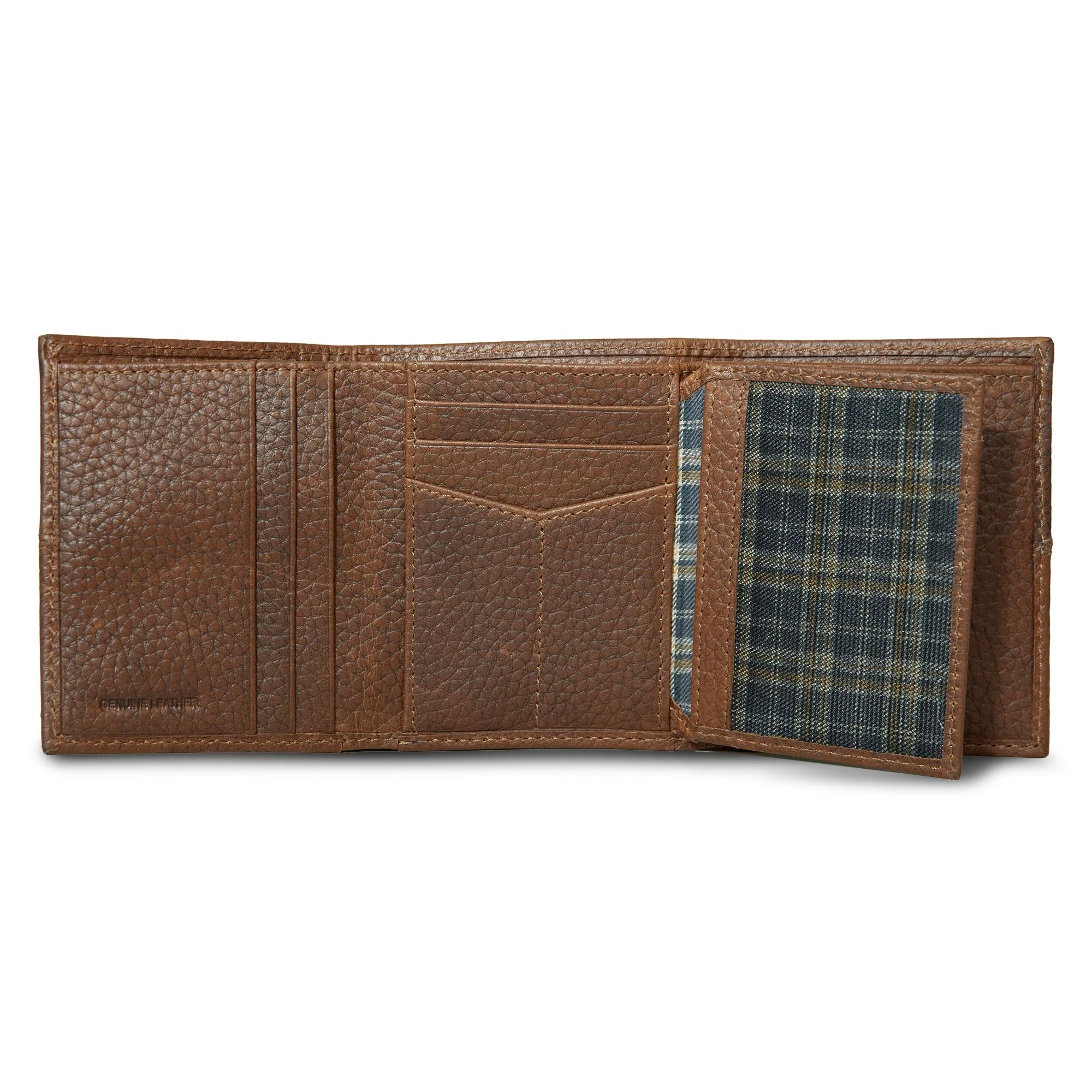 Extra Capacity Rugged Leather Trifold With Flip Id - Image 12