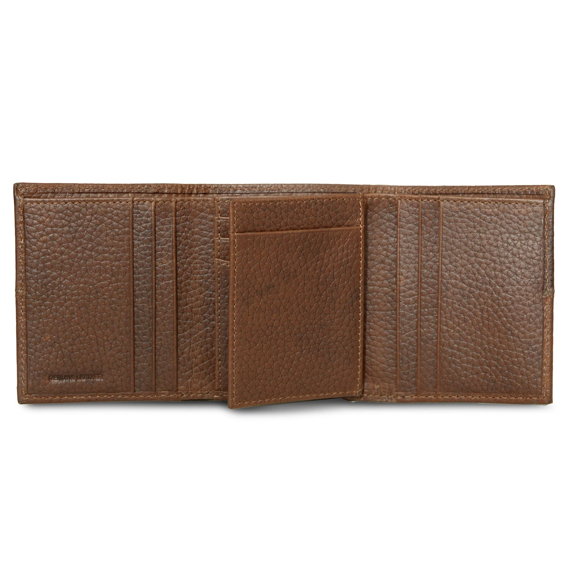 Extra Capacity Rugged Leather Trifold With Flip Id - Image 15