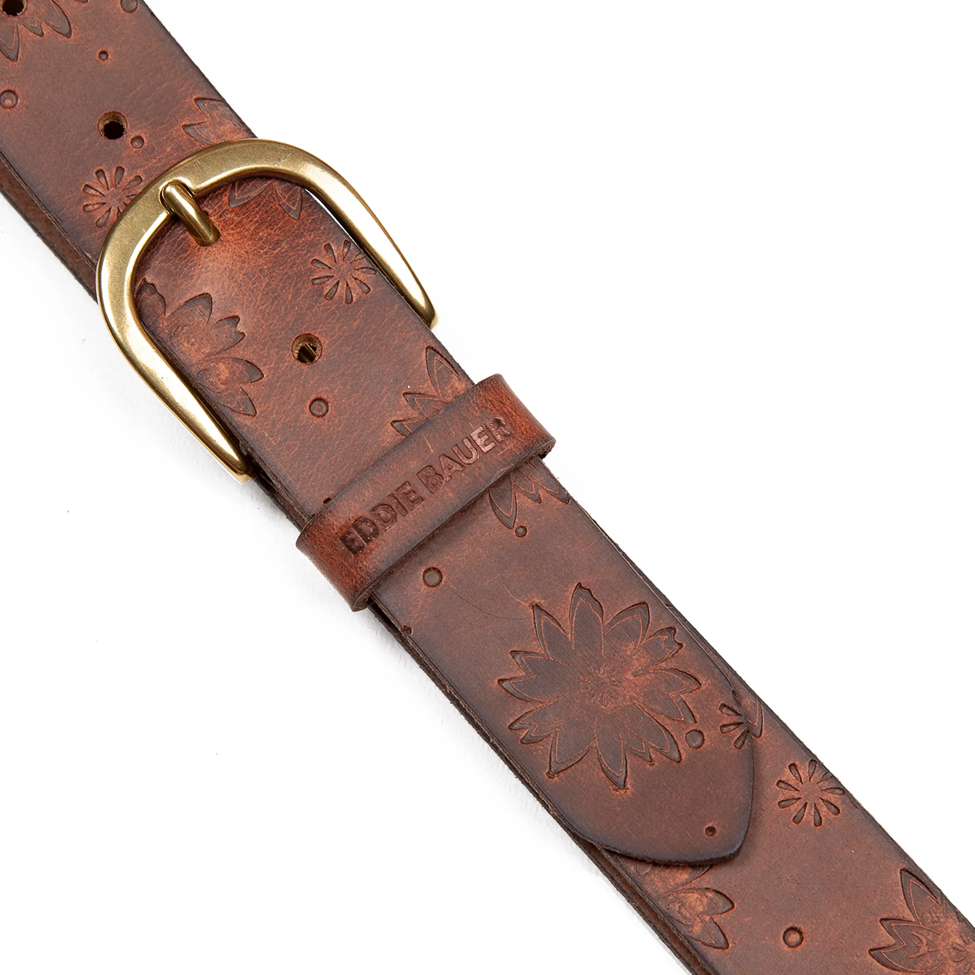 Floral Tooled Leather Belt - Image 11