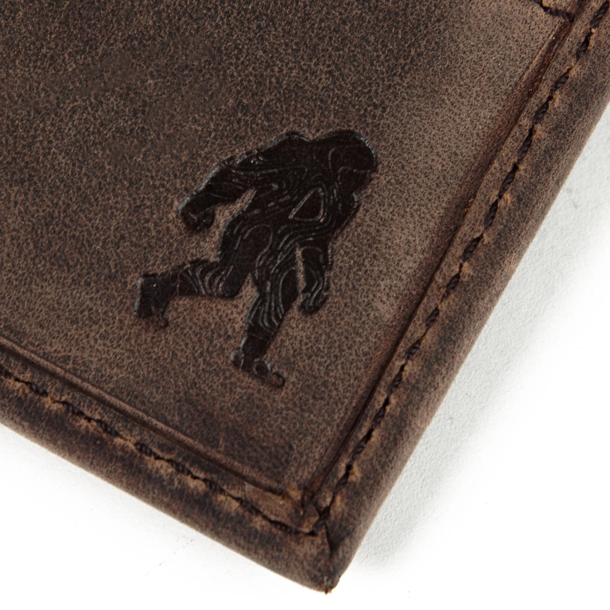 Leather Removable Passcase Wallet With Embossed Sasquatch - Image 4