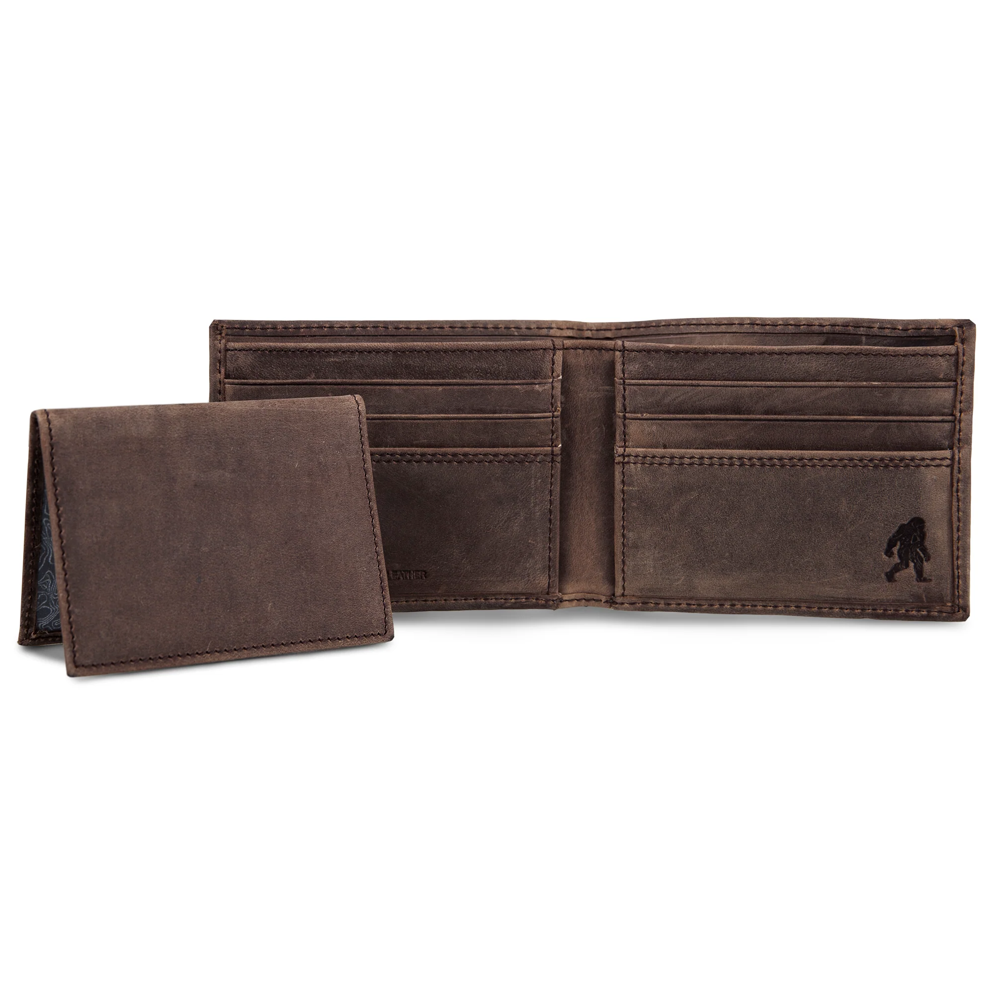 Leather Removable Passcase Wallet With Embossed Sasquatch - Image 7