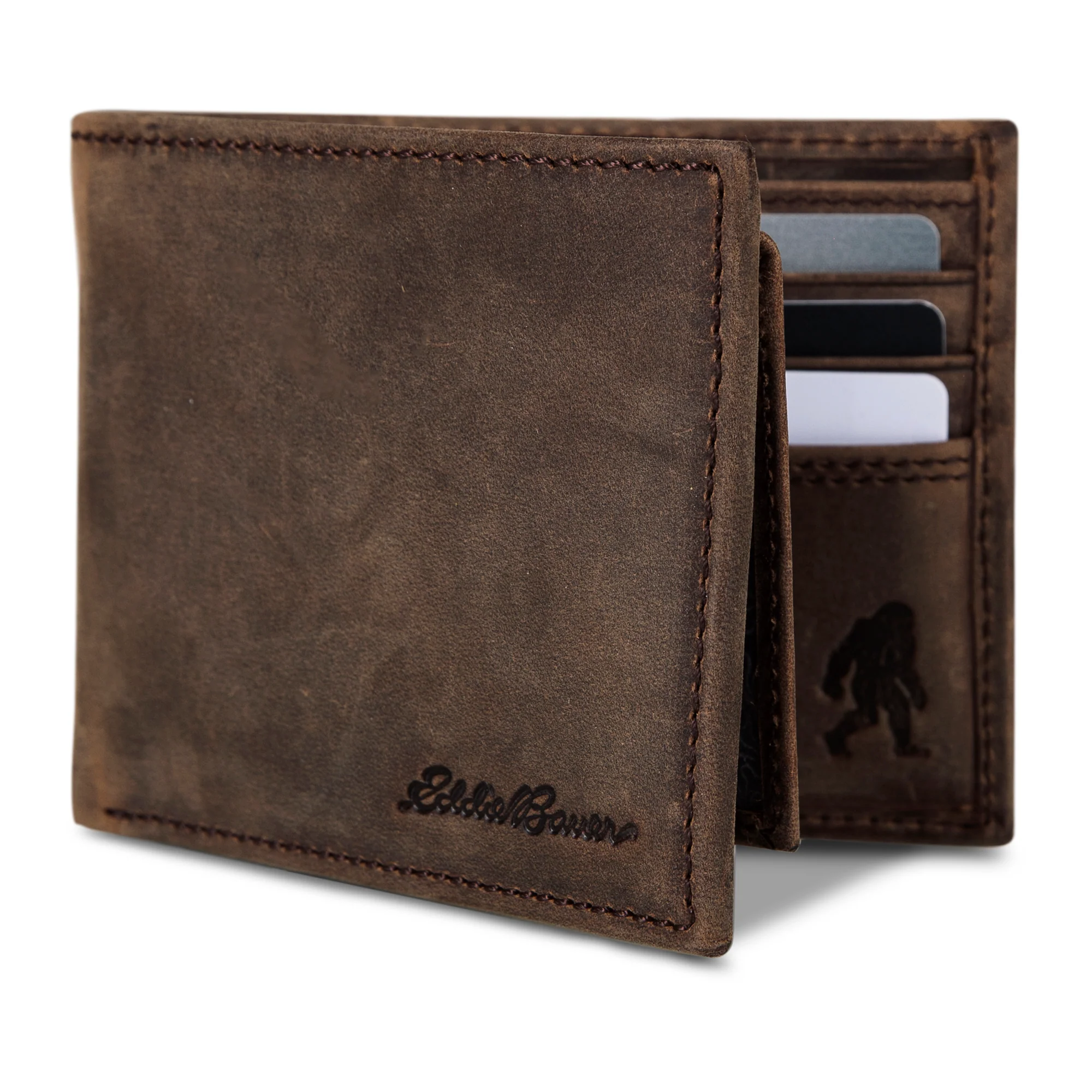 Leather Removable Passcase Wallet With Embossed Sasquatch - Image 9
