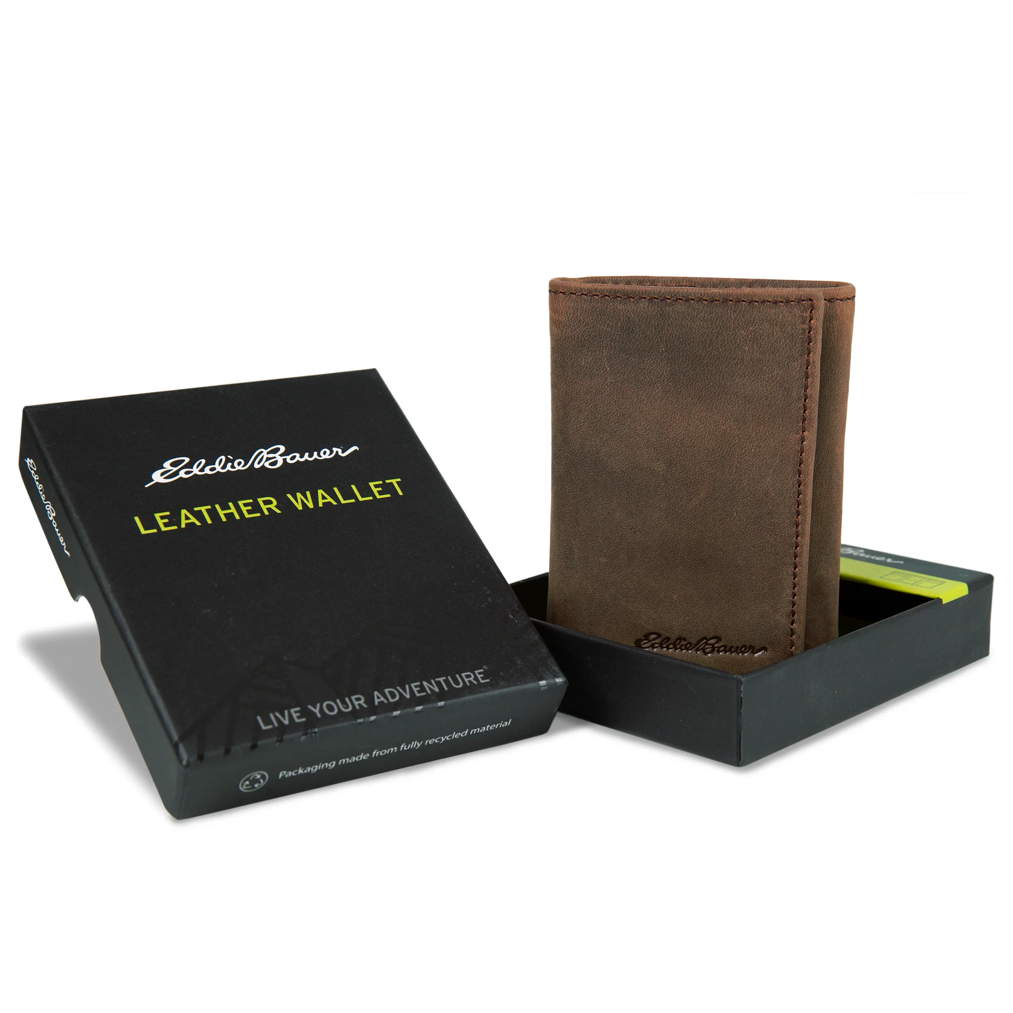 Leather Trifold Wallet With Embossed Sasquatch - Image 10