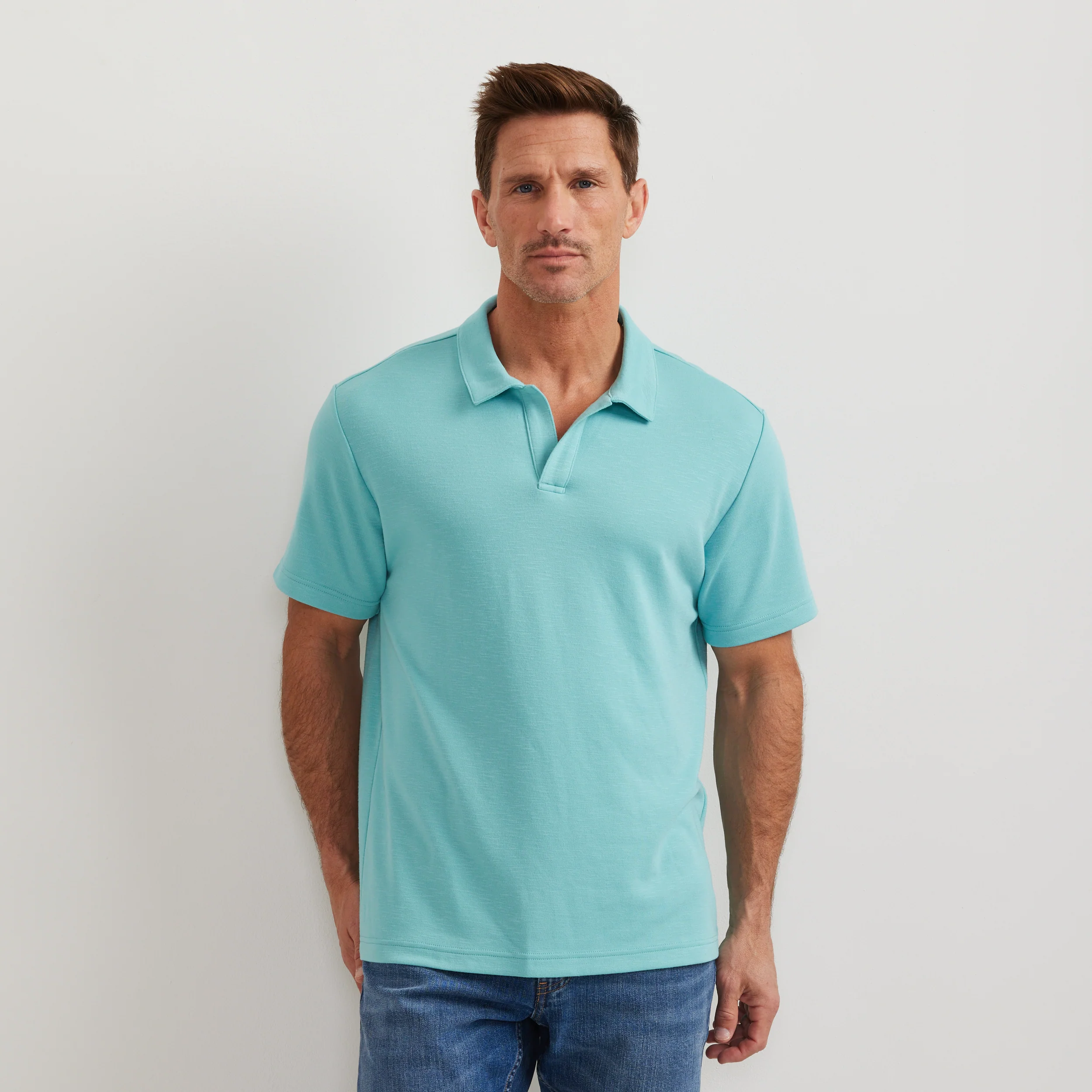 Men's Short Sleeve Journey Modal Polo Shirt - Image 3
