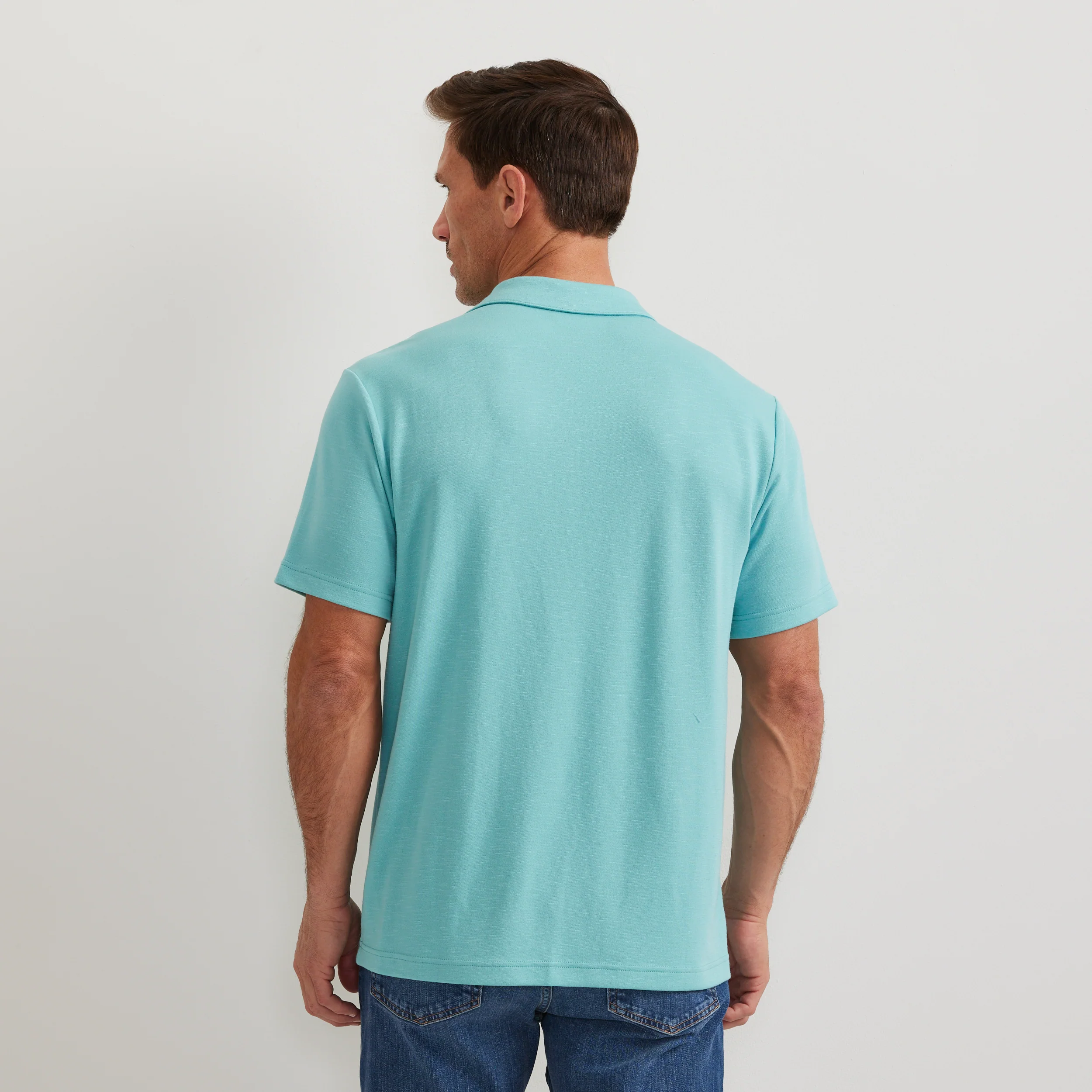 Men's Short Sleeve Journey Modal Polo Shirt - Image 7