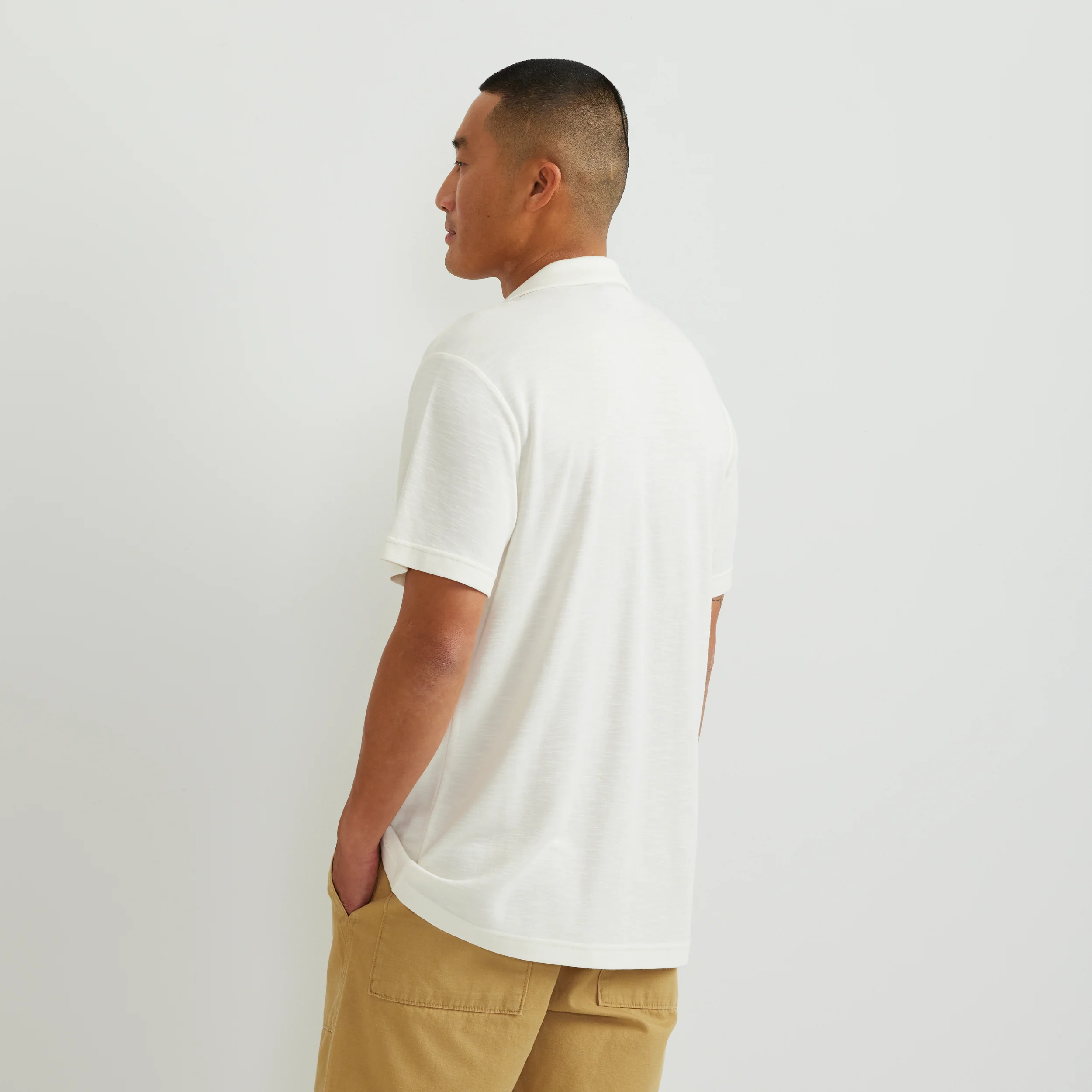 Men's Short Sleeve Journey Modal Polo Stripe - Image 4