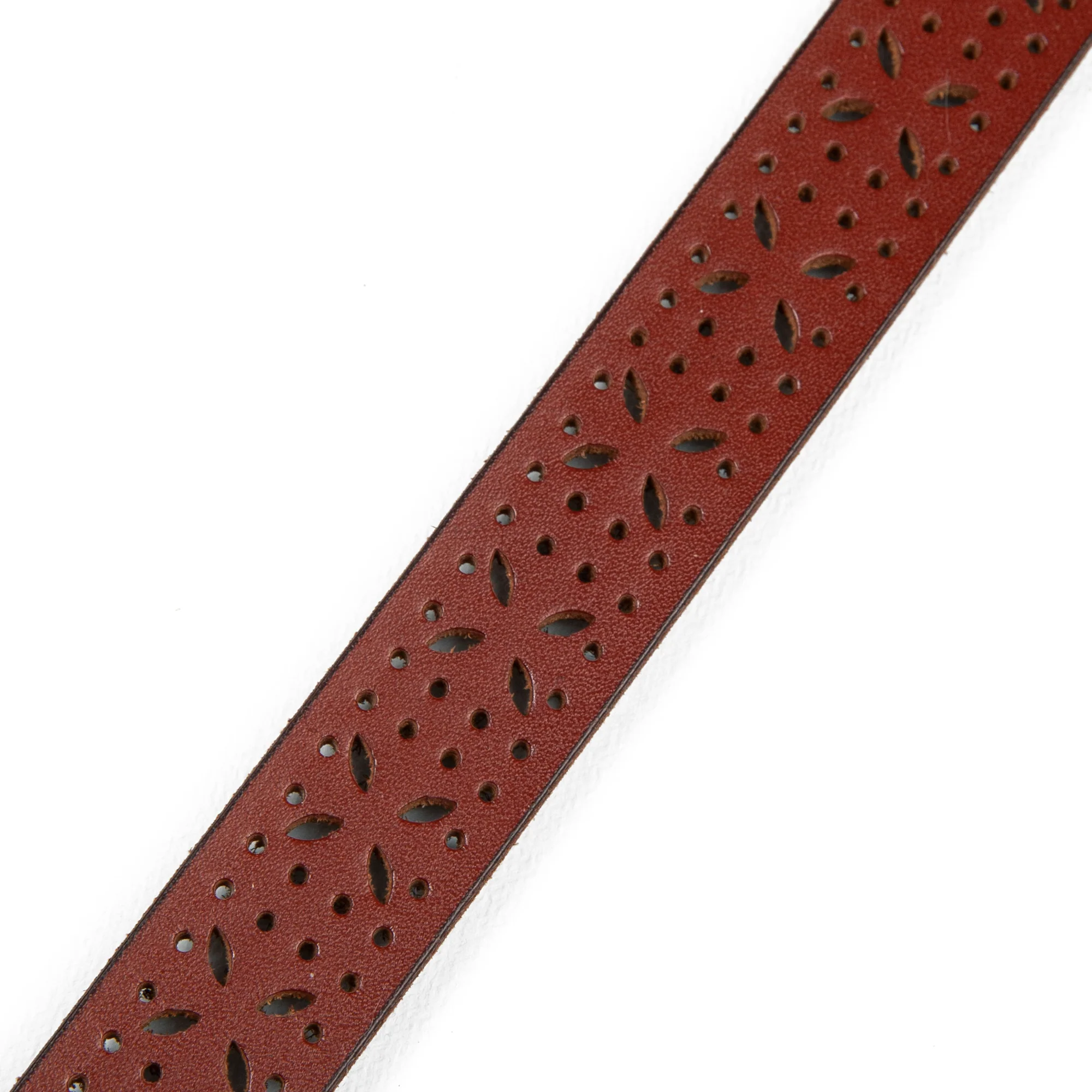 Perforated Pattern Leather Belt - Image 11
