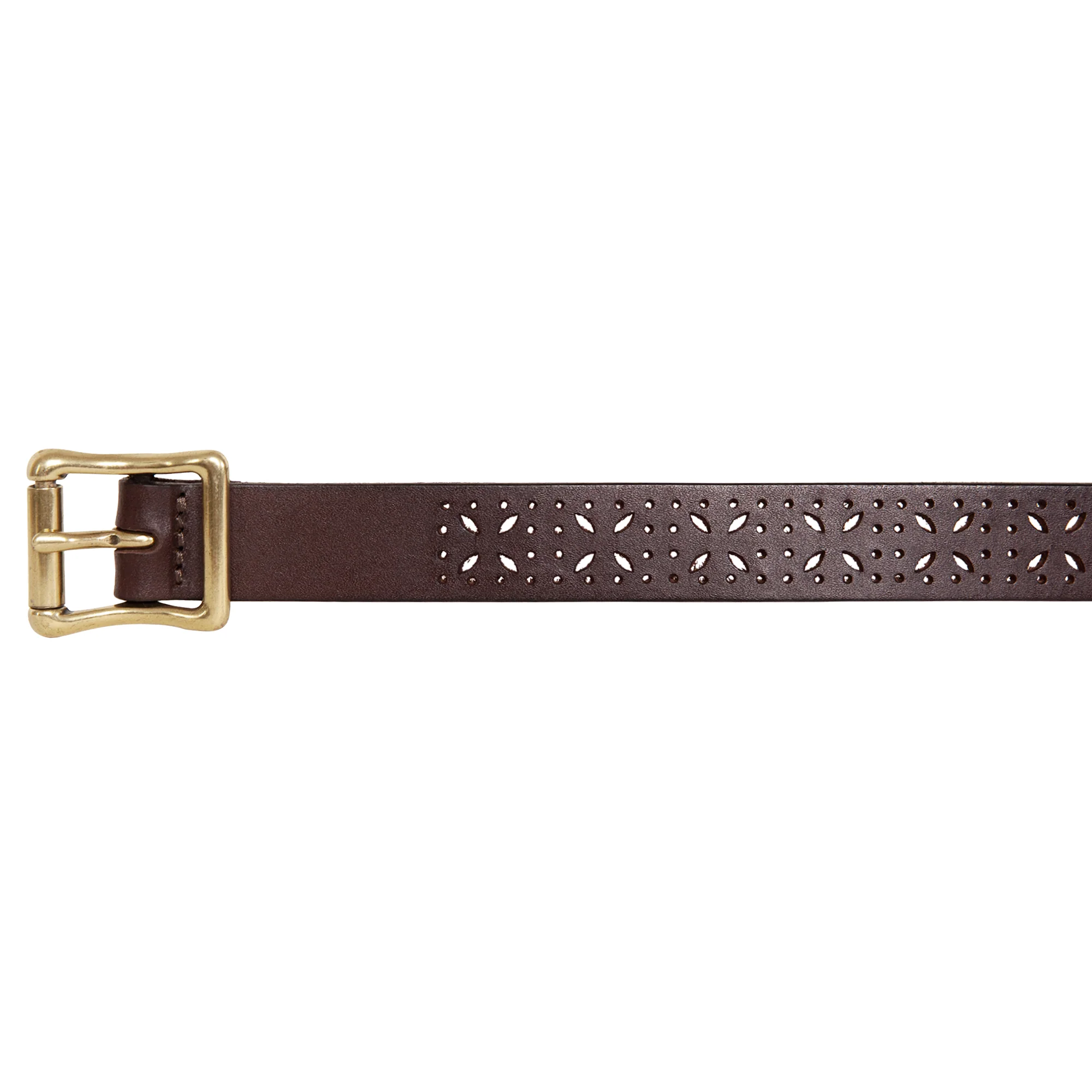 Perforated Pattern Leather Belt - Image 4