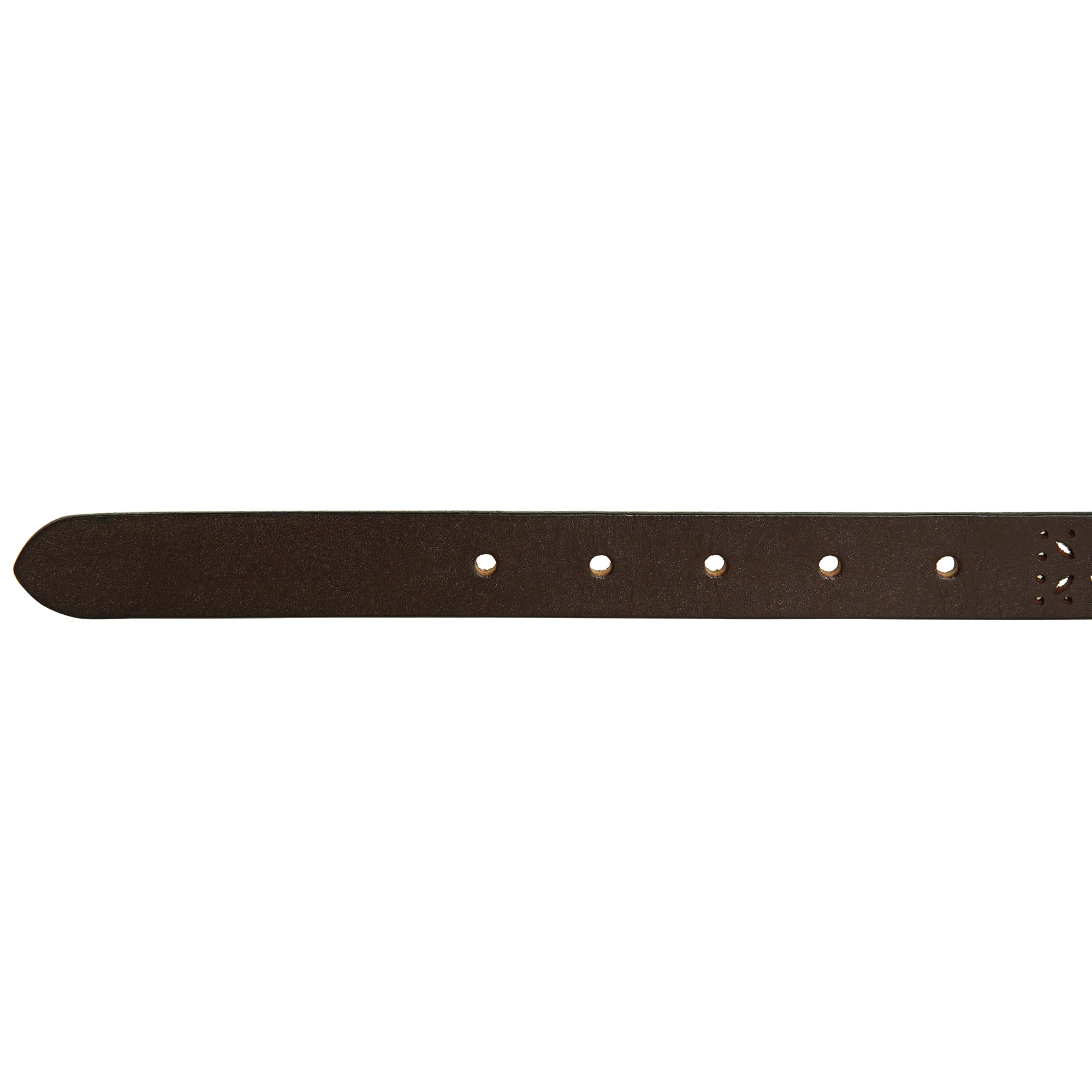 Perforated Pattern Leather Belt - Image 6