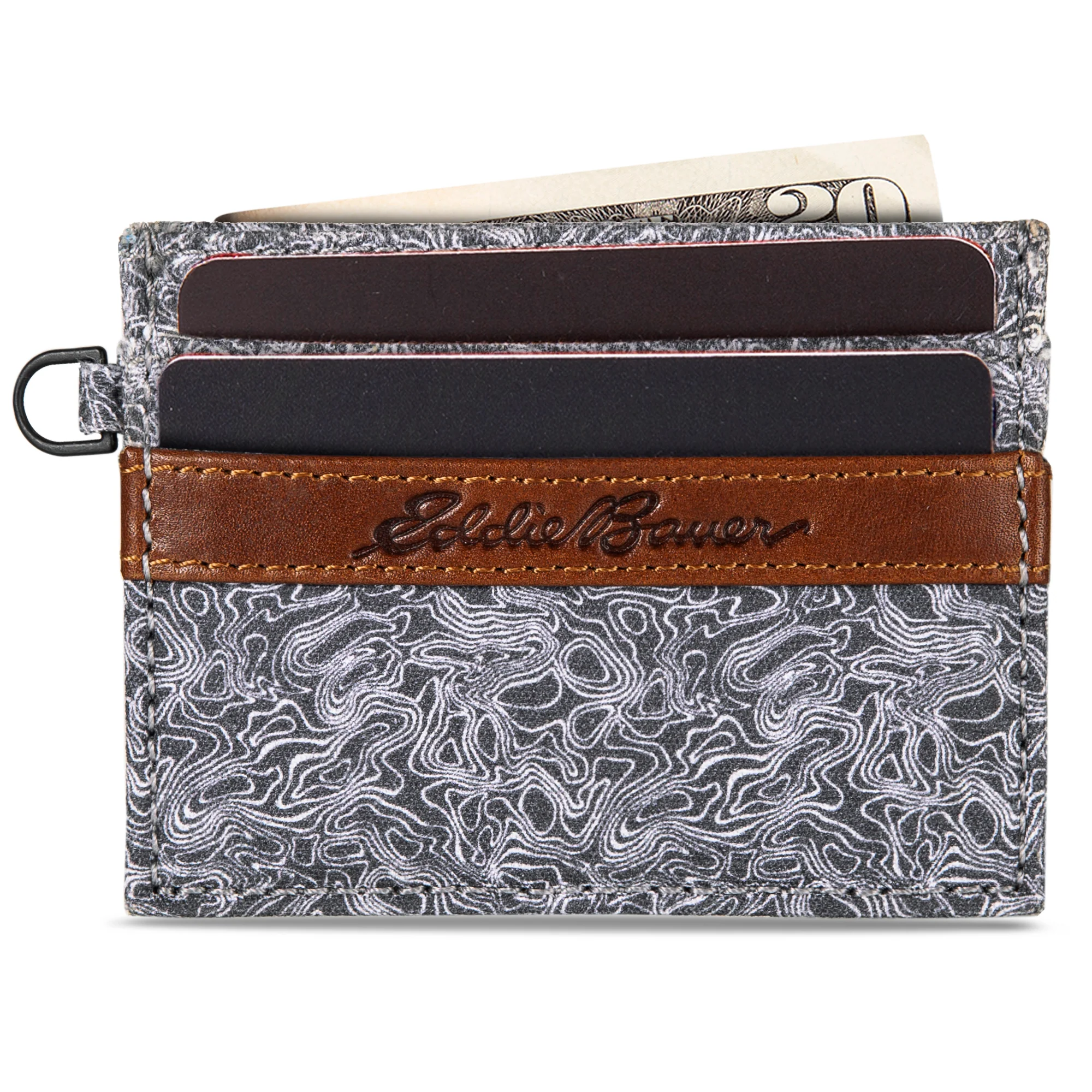 Pioneer Leather And Printed Cotton Canvas Card Case - Image 5