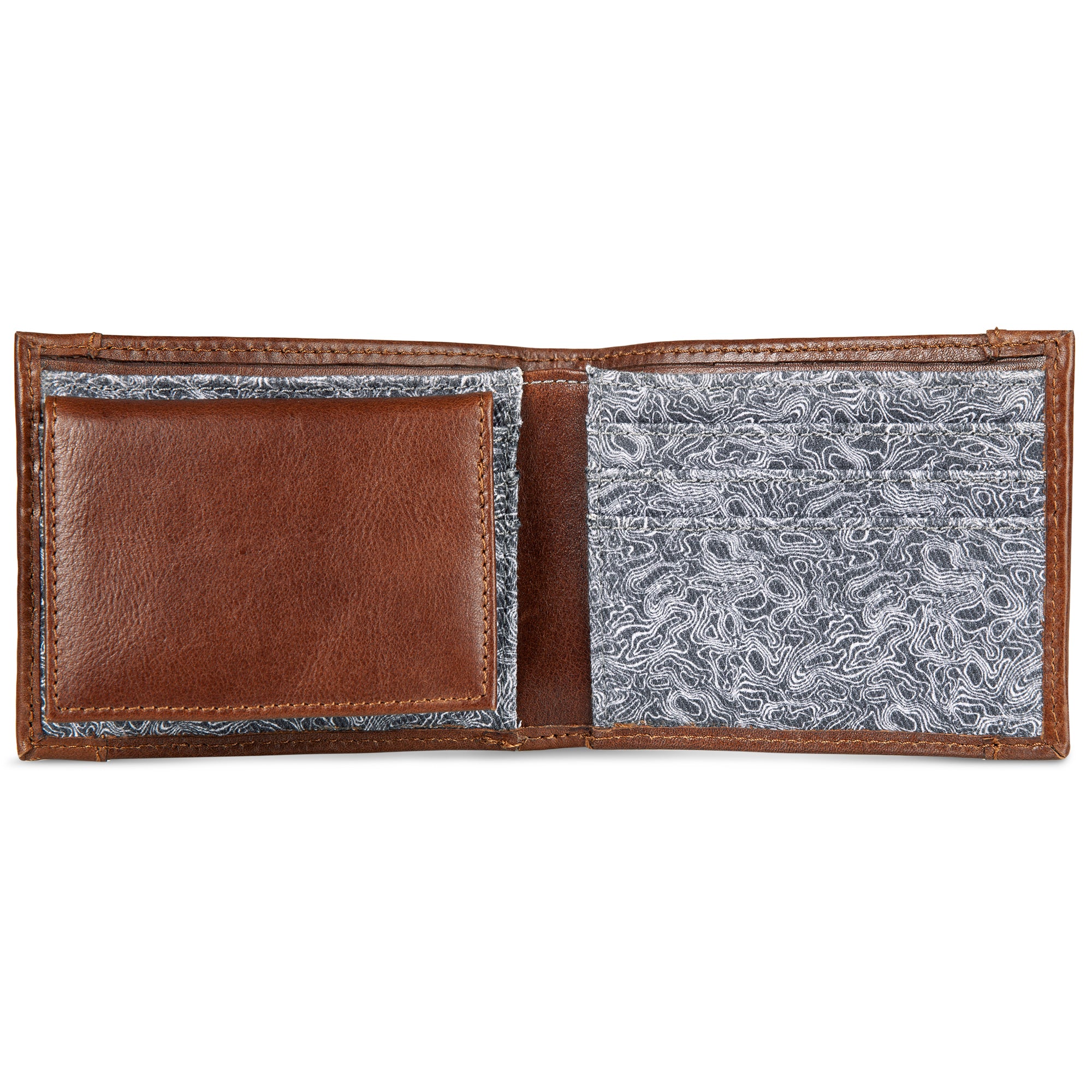 Pioneer Leather And Printed Cotton Canvas Passcase Wallet - Image 5