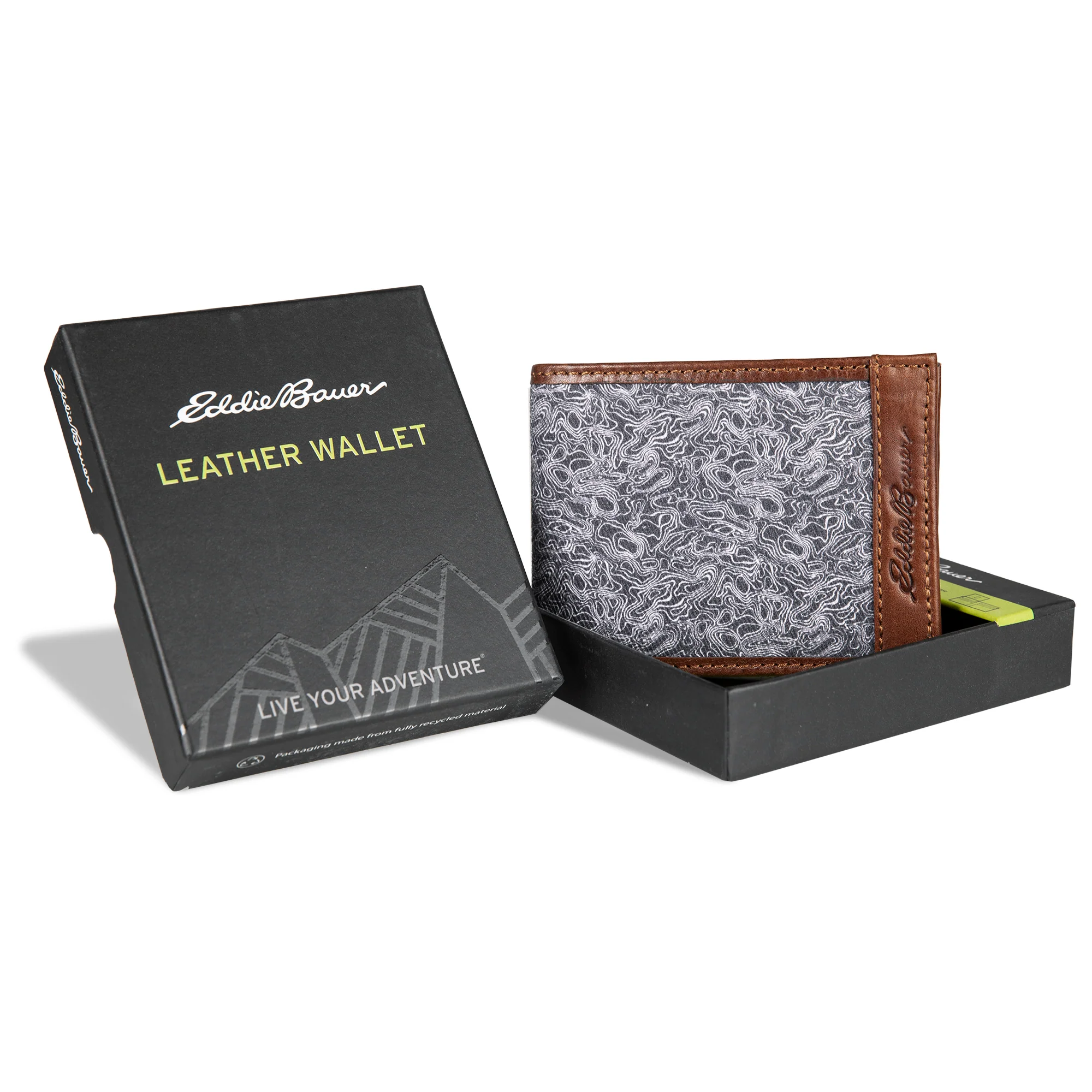 Pioneer Leather And Printed Cotton Canvas Passcase Wallet - Image 9