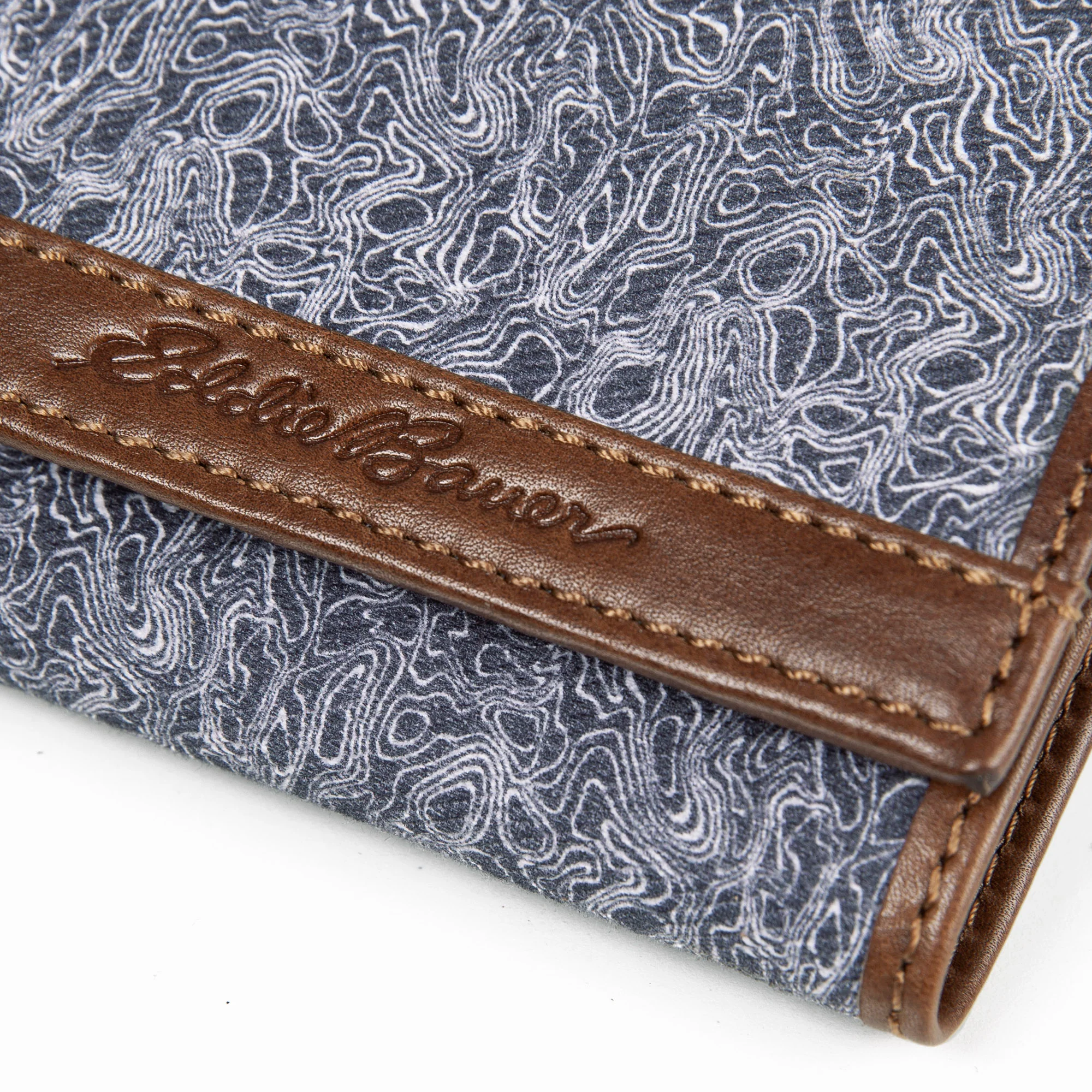 Pioneer Leather And Printed Cotton Canvas Trifold Wallet - Image 3