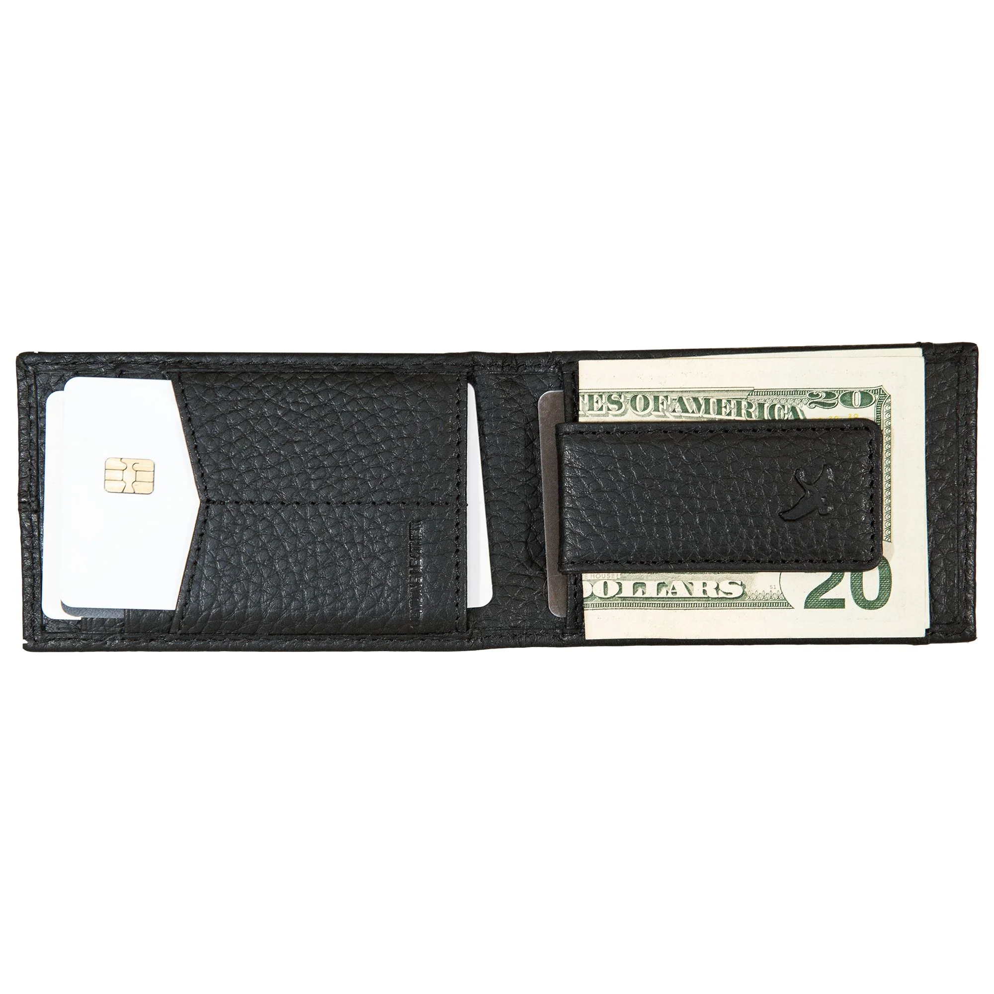 Rugged Leather Money Clip Bifold Wallet - Image 13
