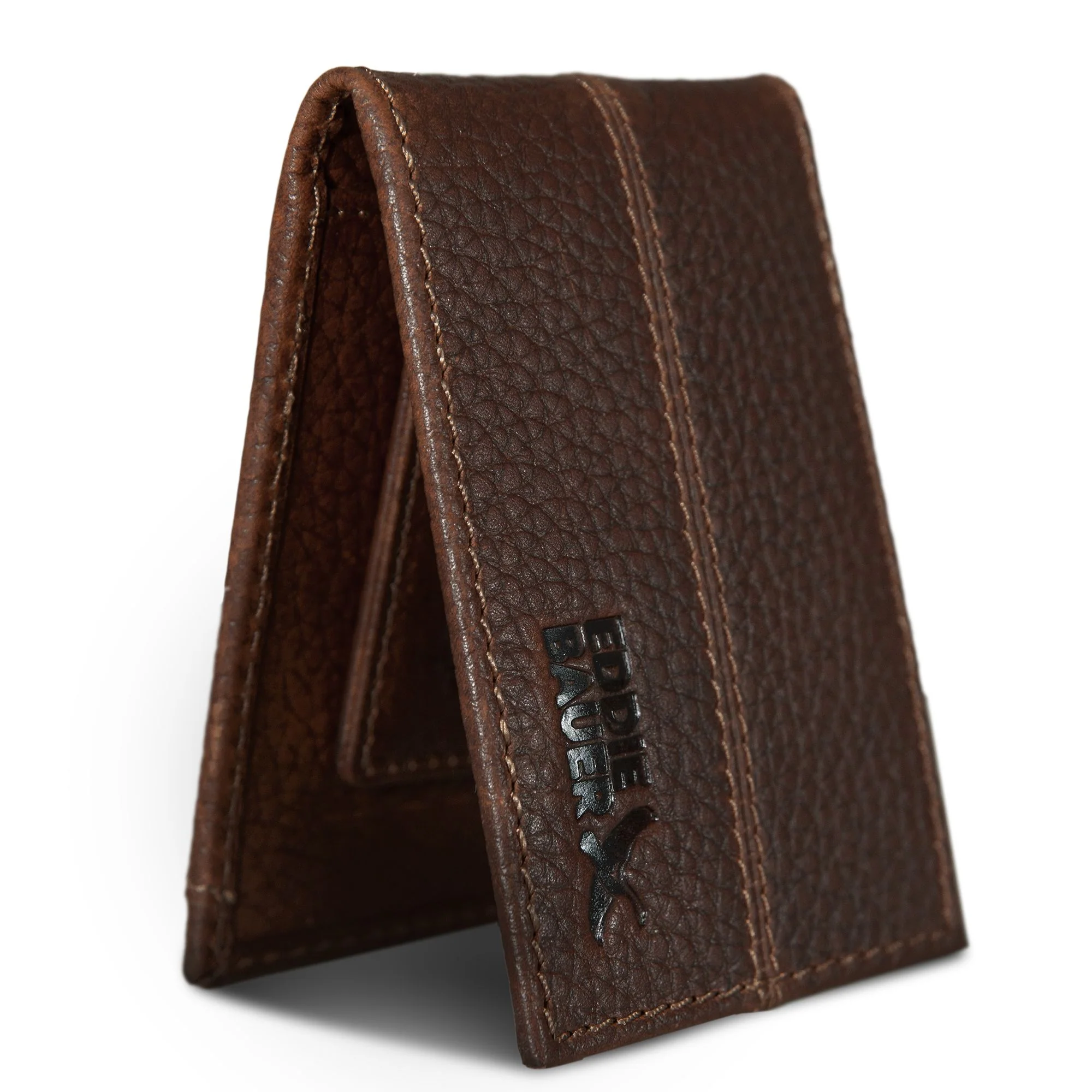 Rugged Leather Money Clip Bifold Wallet - Image 17