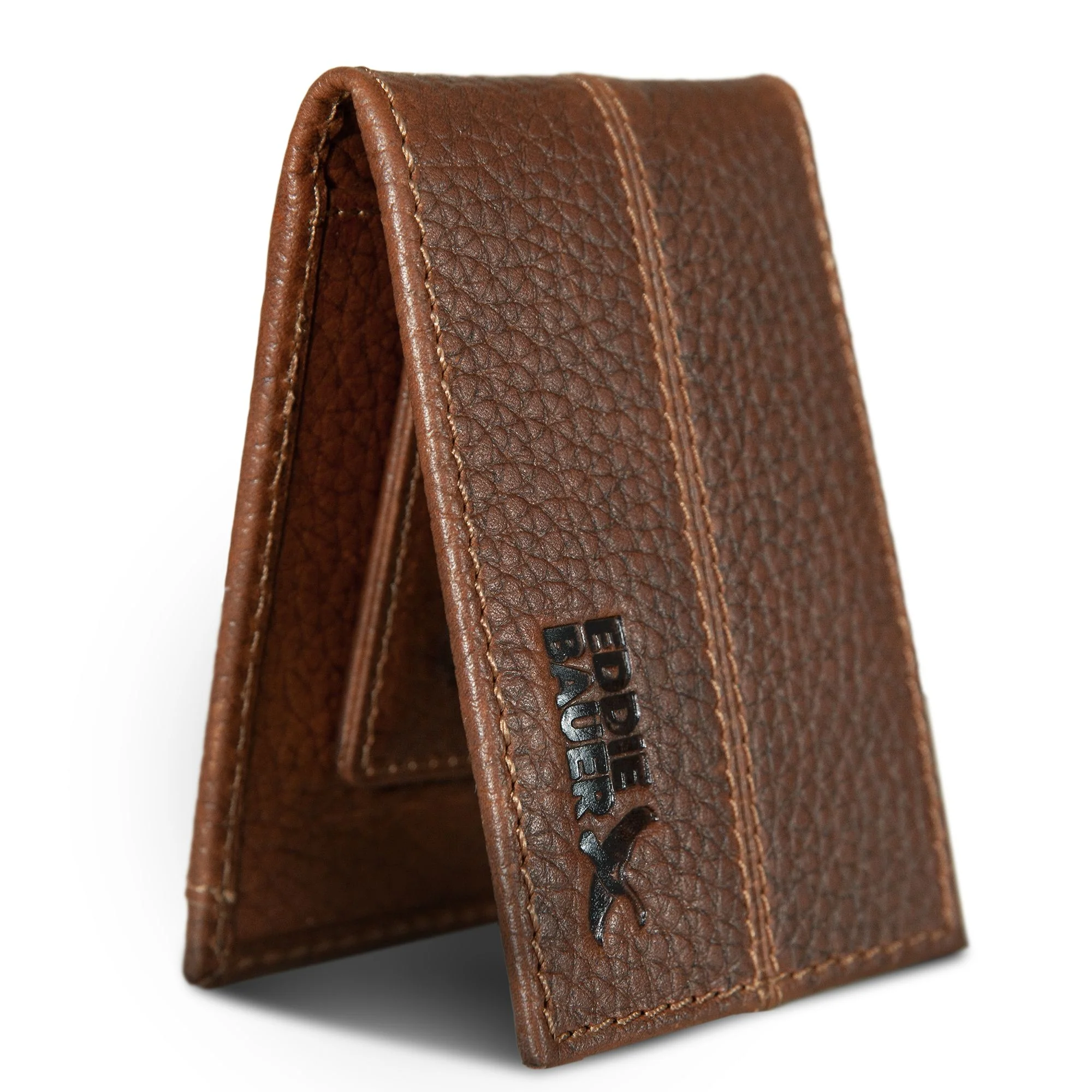 Rugged Leather Money Clip Bifold Wallet - Image 18
