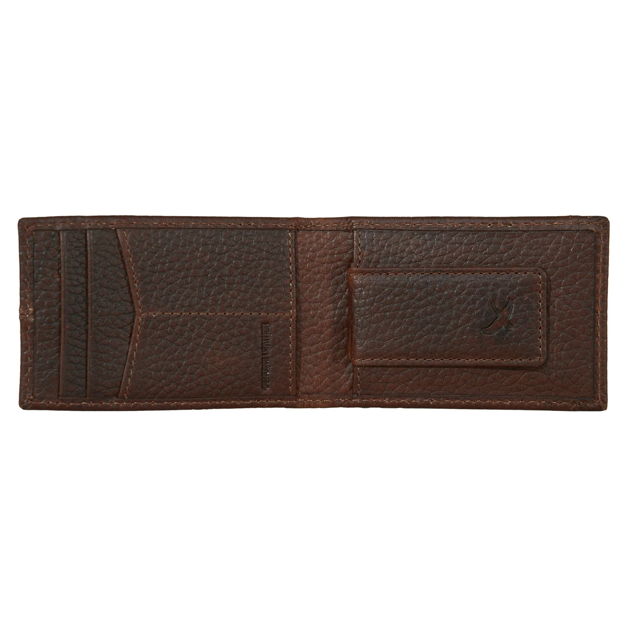 Rugged Leather Money Clip Bifold Wallet - Image 8