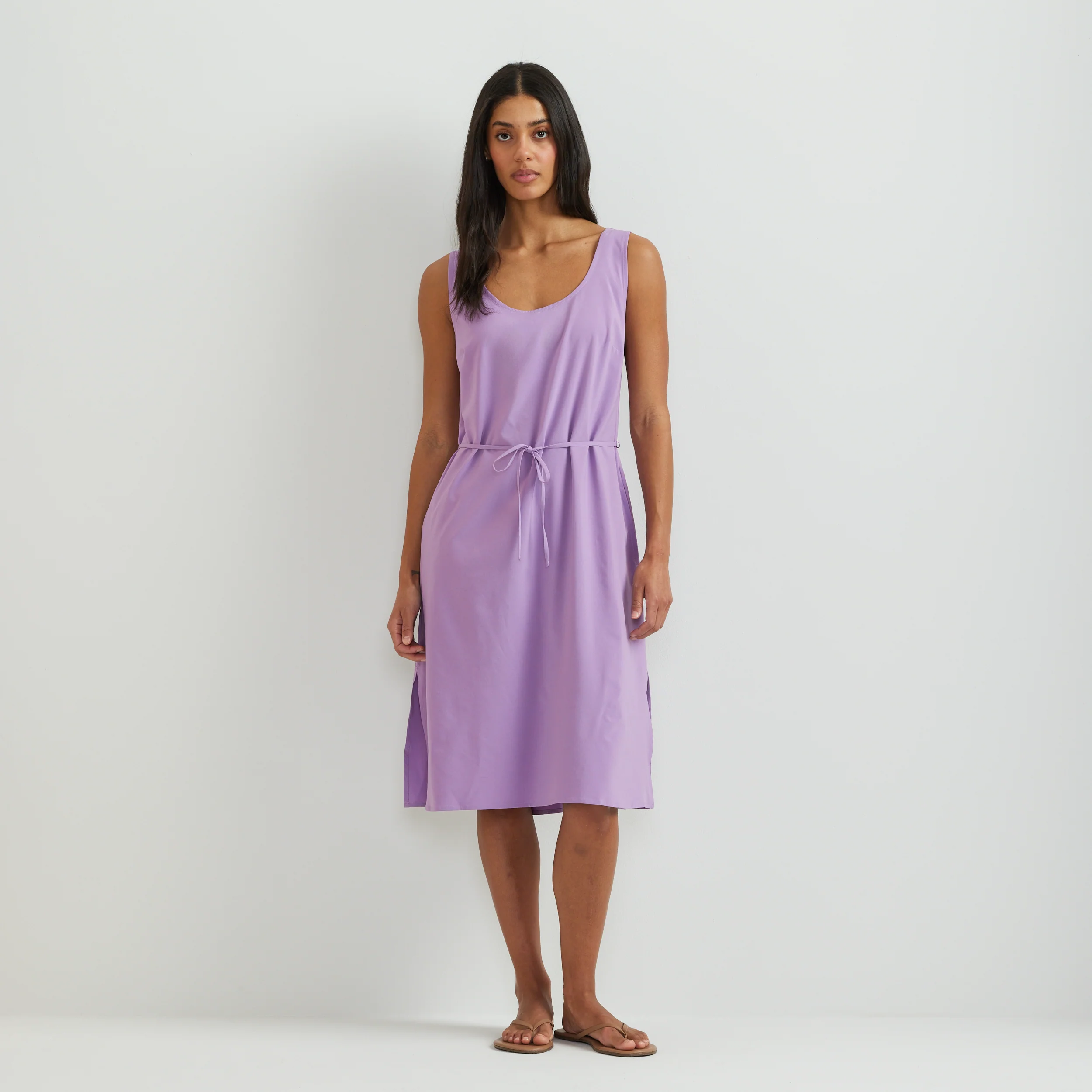 Women's Departure Tie Front Midi Dress - Image 3