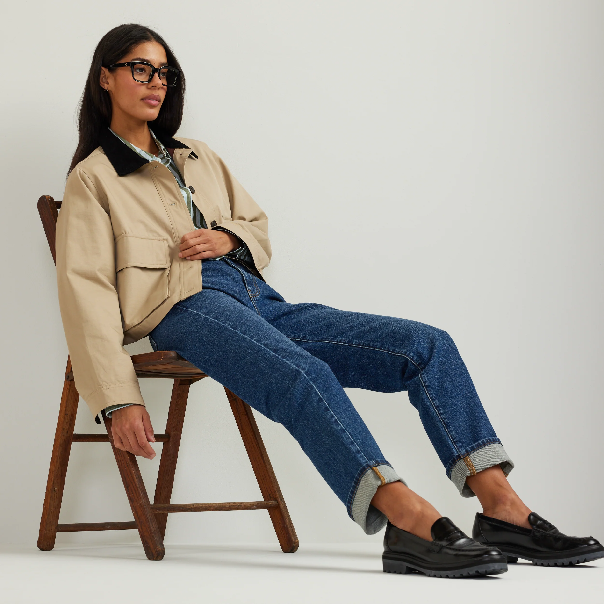 Women's Lark Cropped Barn Jacket - Image 3