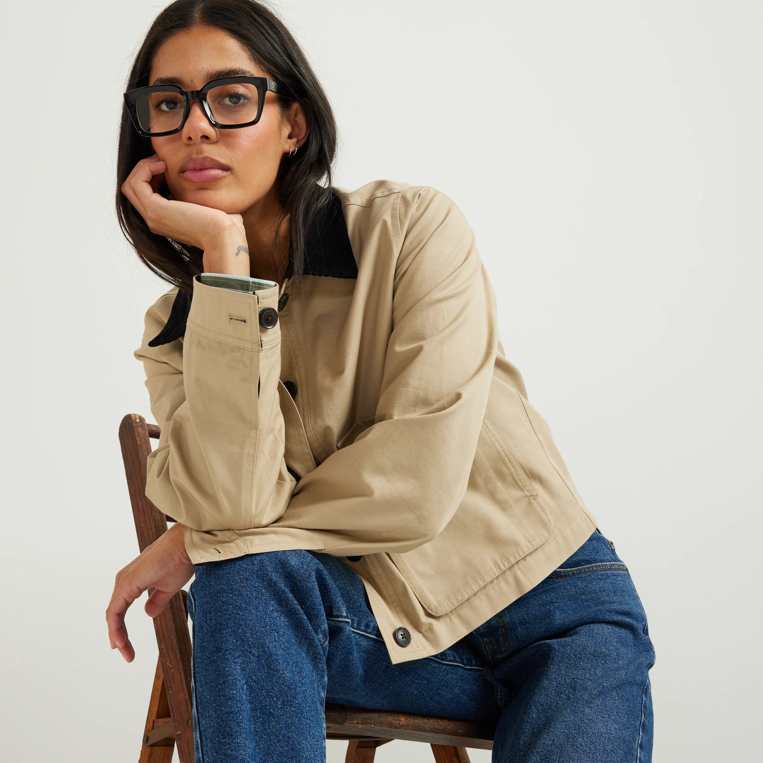 Women's Lark Cropped Barn Jacket - Image 5