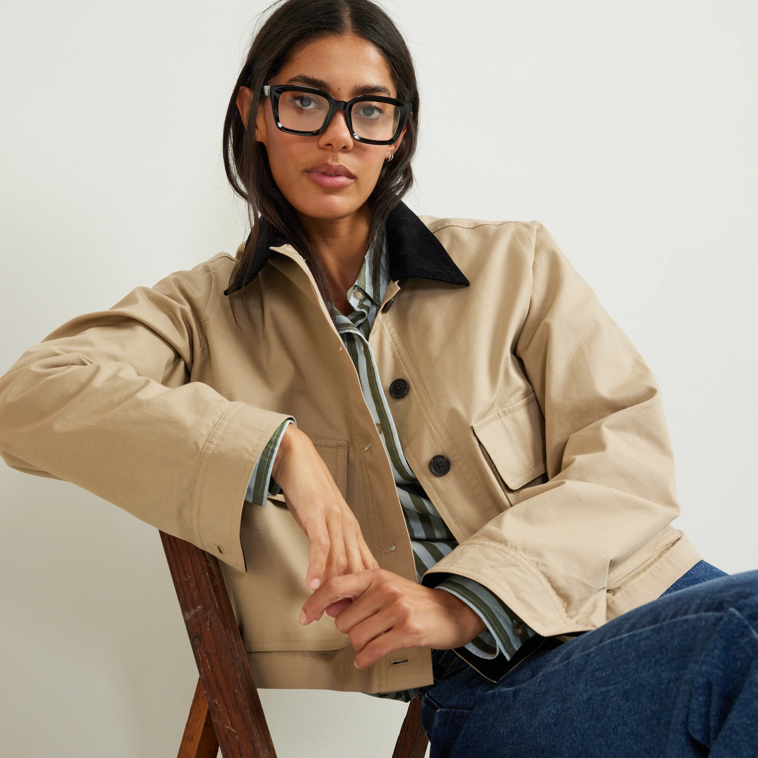 Women's Lark Cropped Barn Jacket - Image 6
