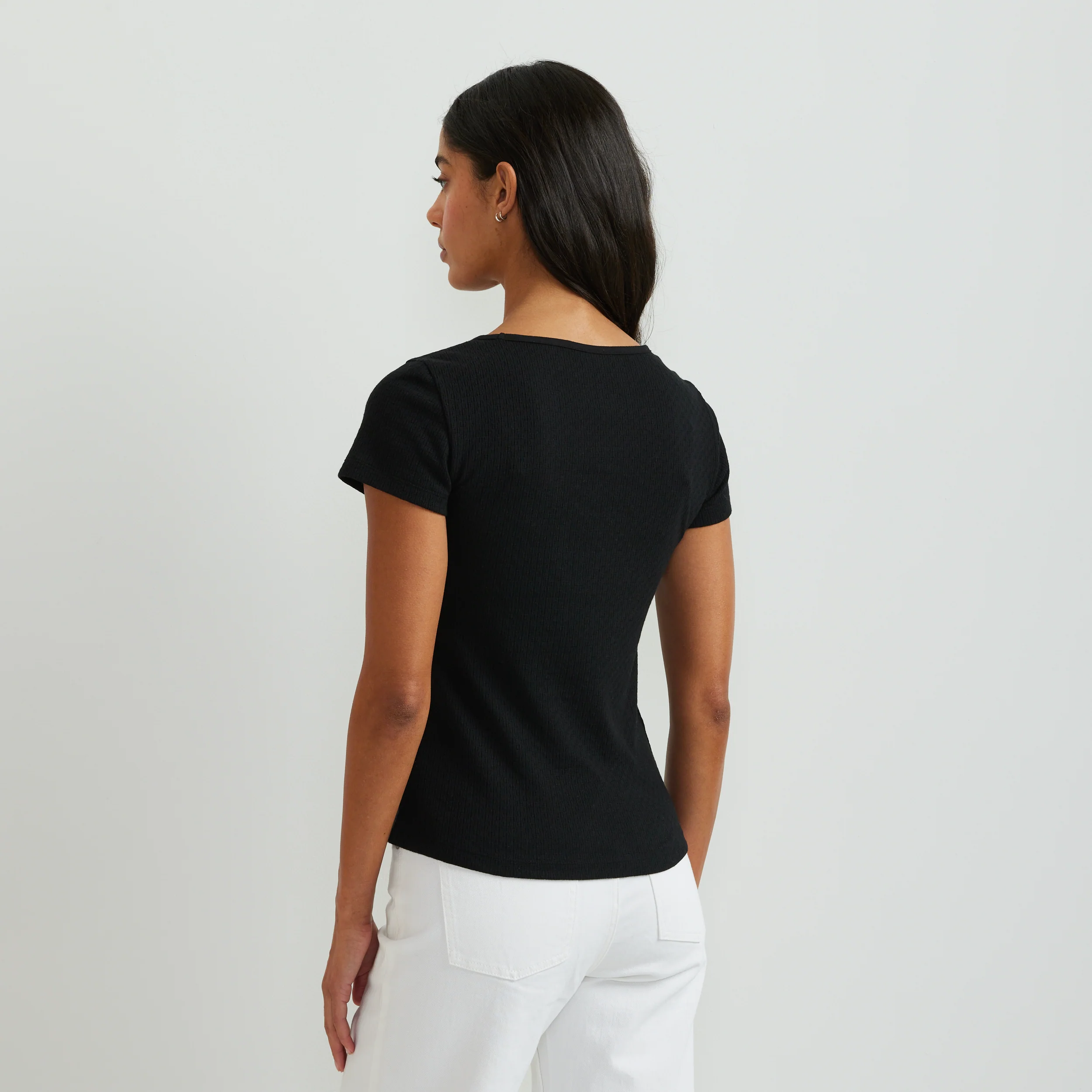 Women's Pointelle Dobby Shirt - Image 10