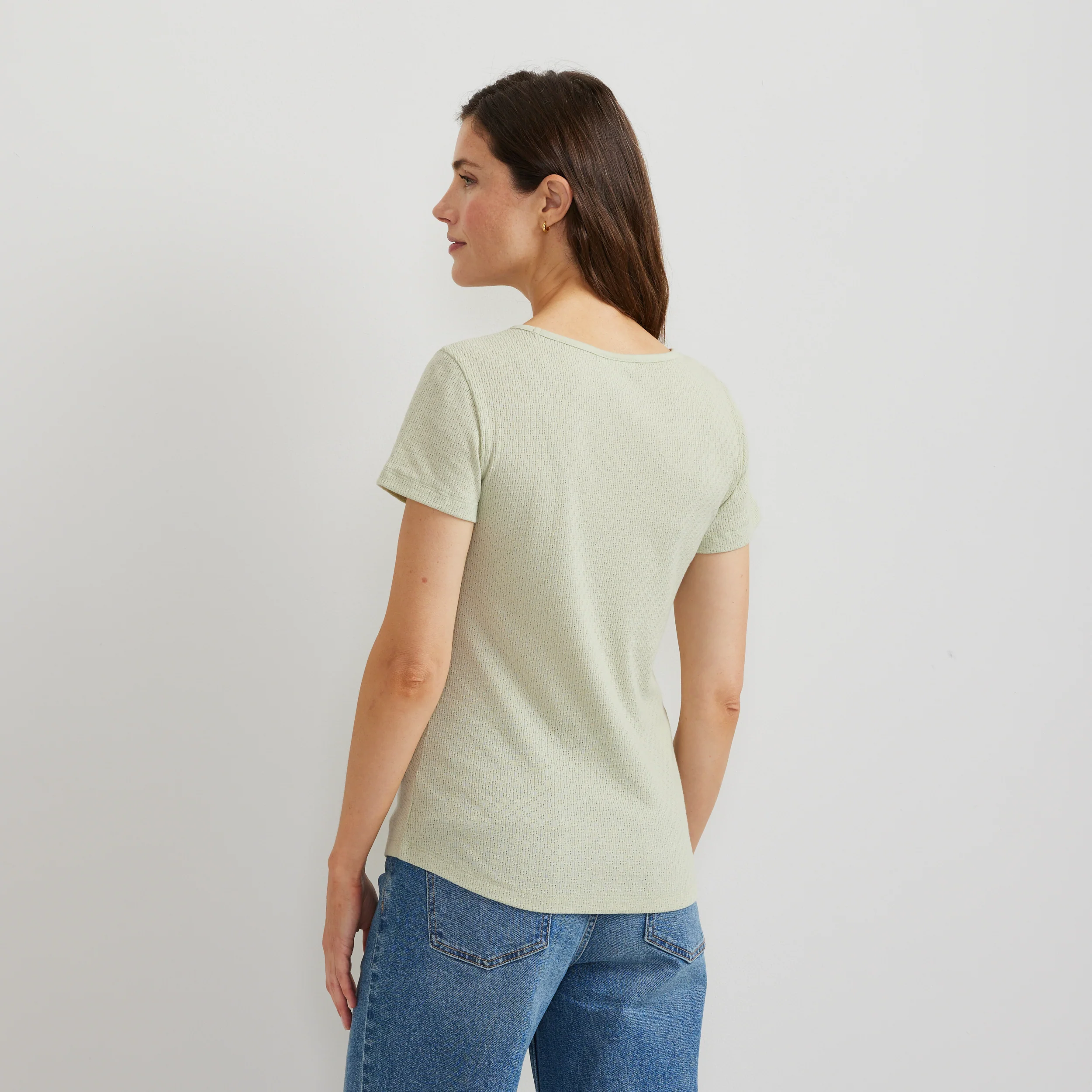 Women's Pointelle Dobby Shirt - Image 4