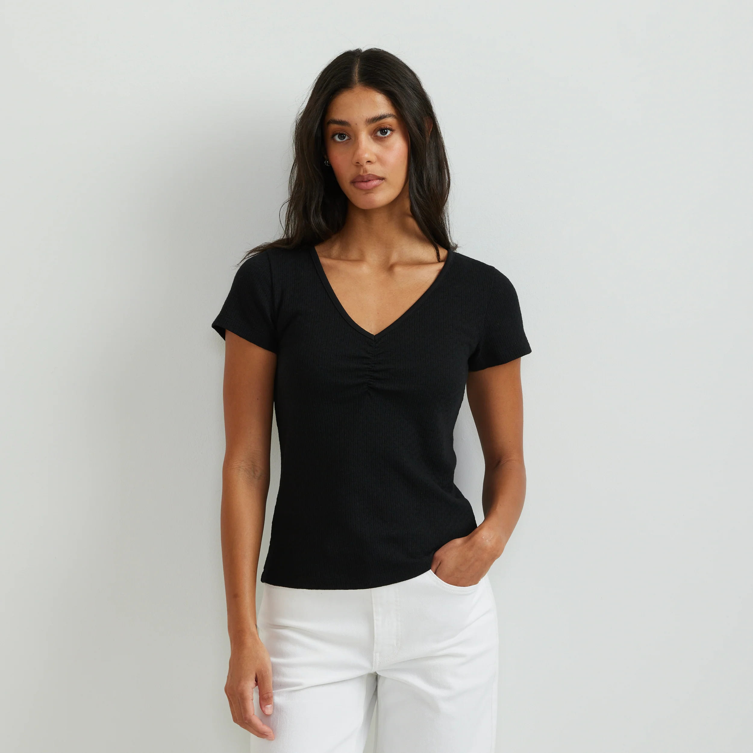 Women's Pointelle Dobby Shirt - Image 5