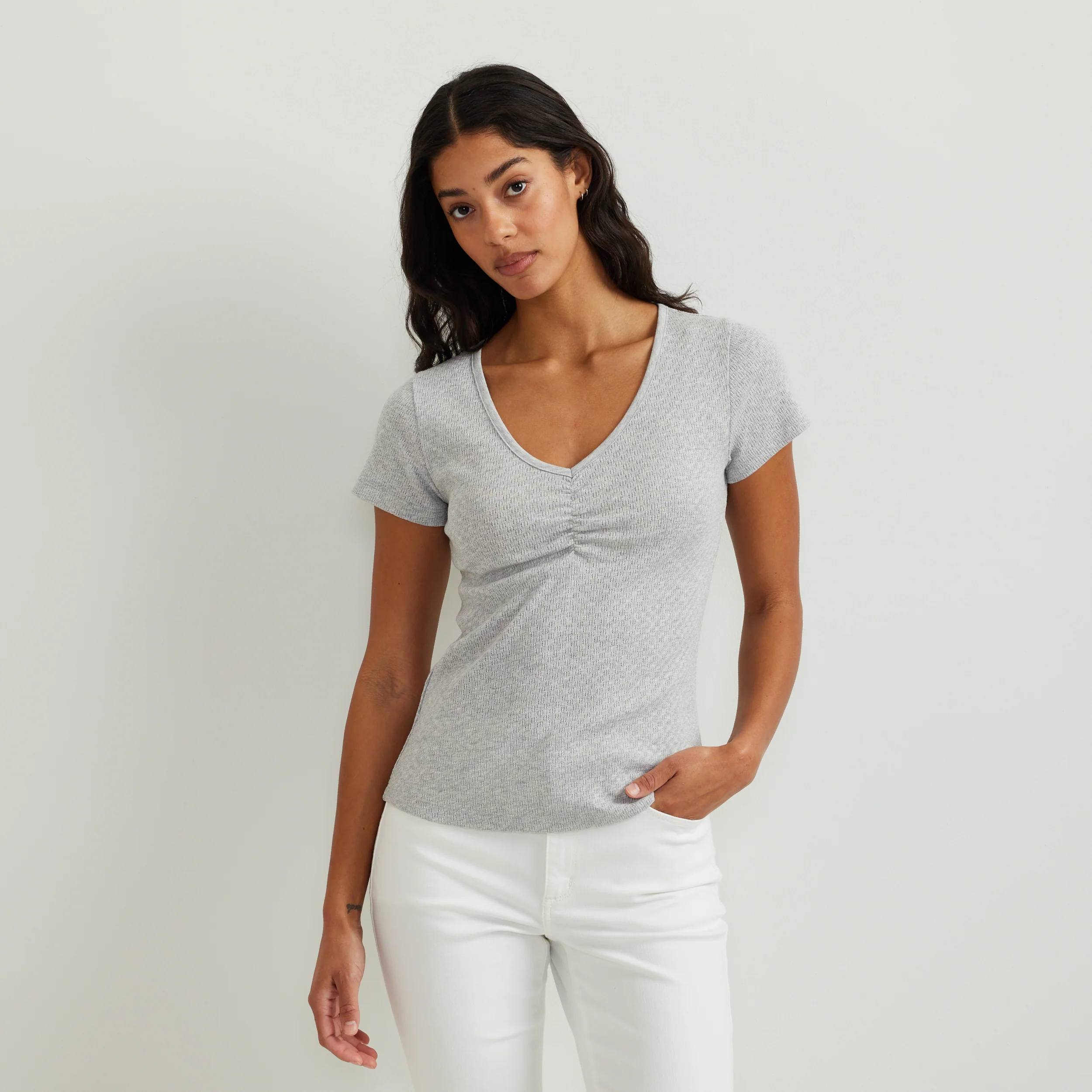 Women's Pointelle Dobby Shirt - Image 6