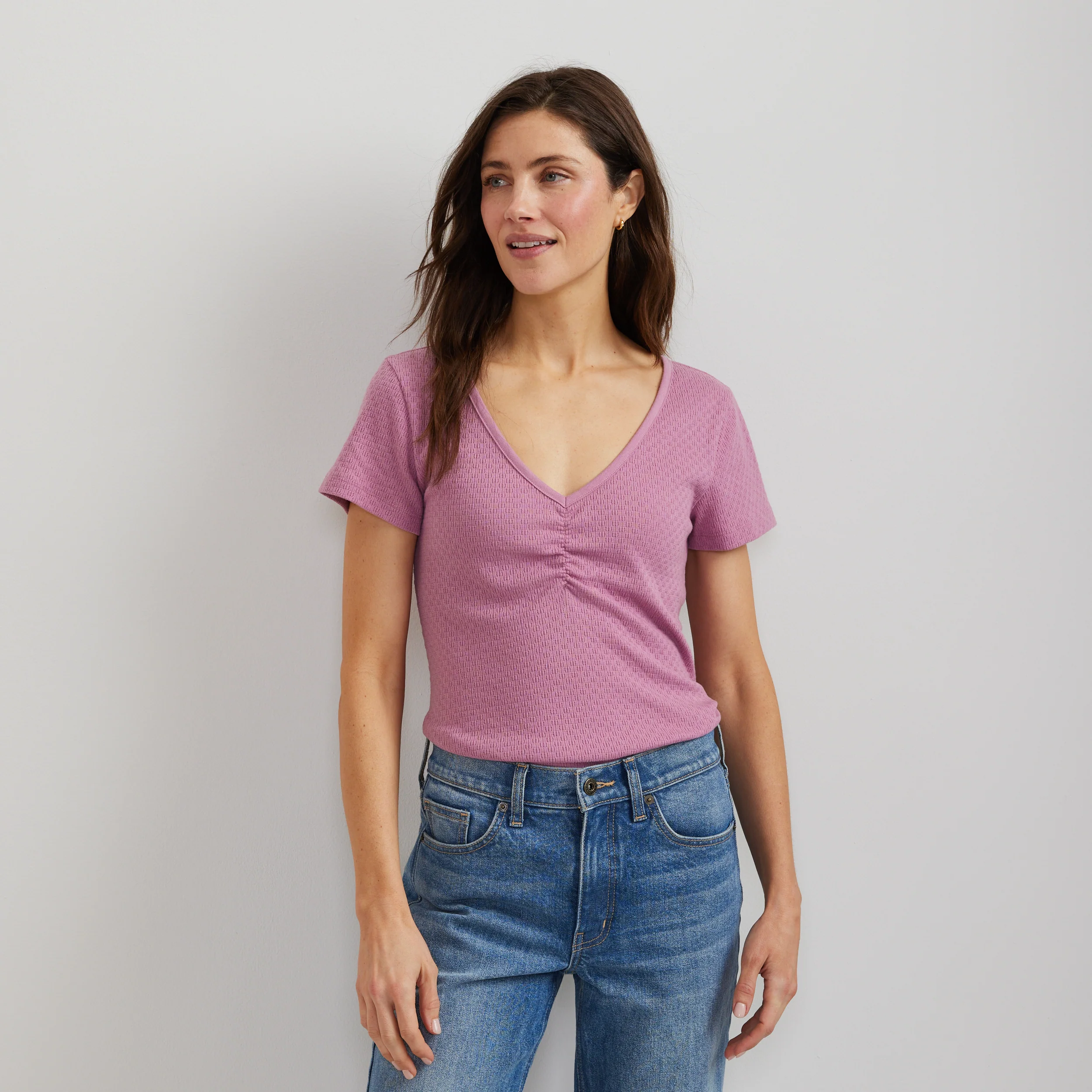 Women's Pointelle Dobby Shirt - Image 7