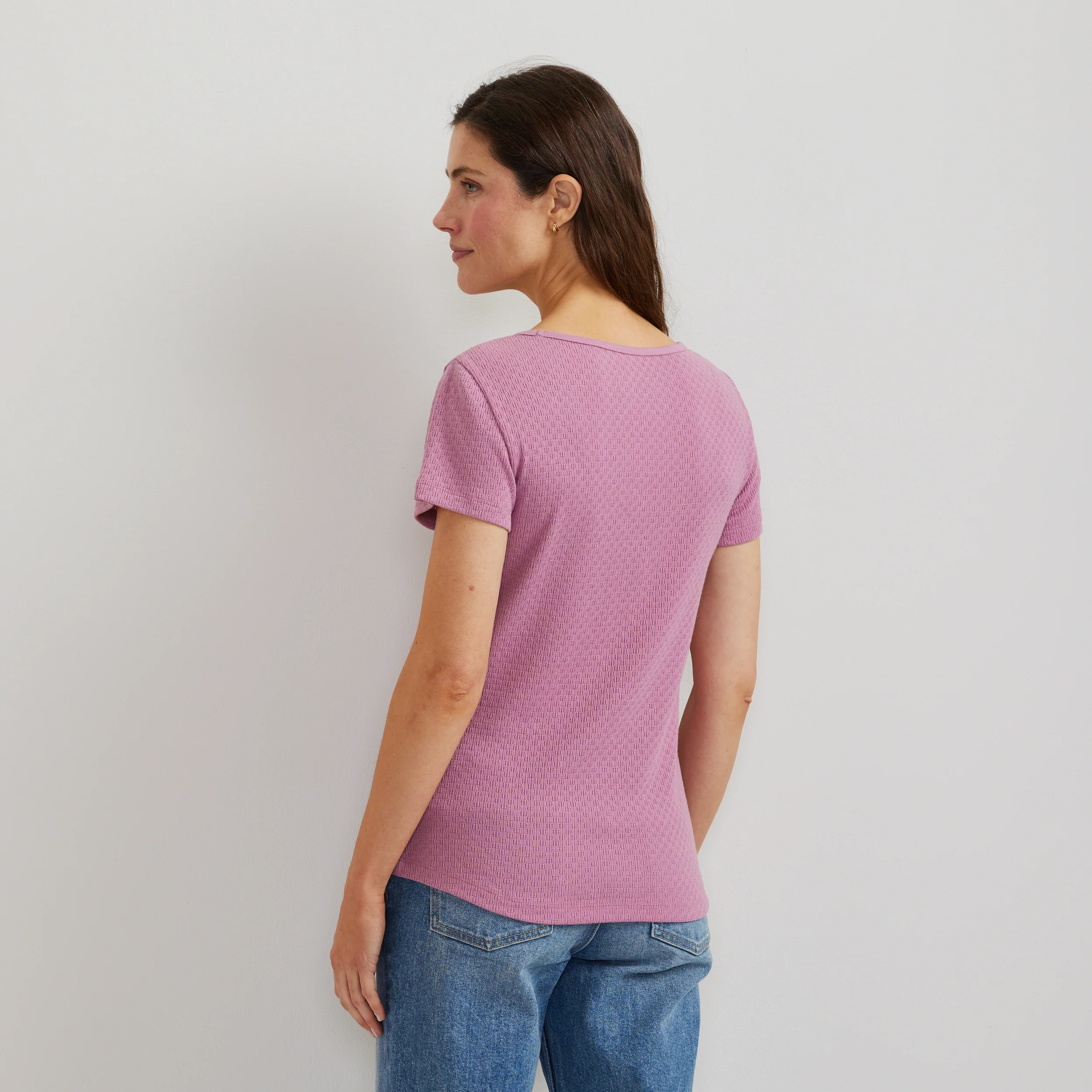 Women's Pointelle Dobby Shirt - Image 9