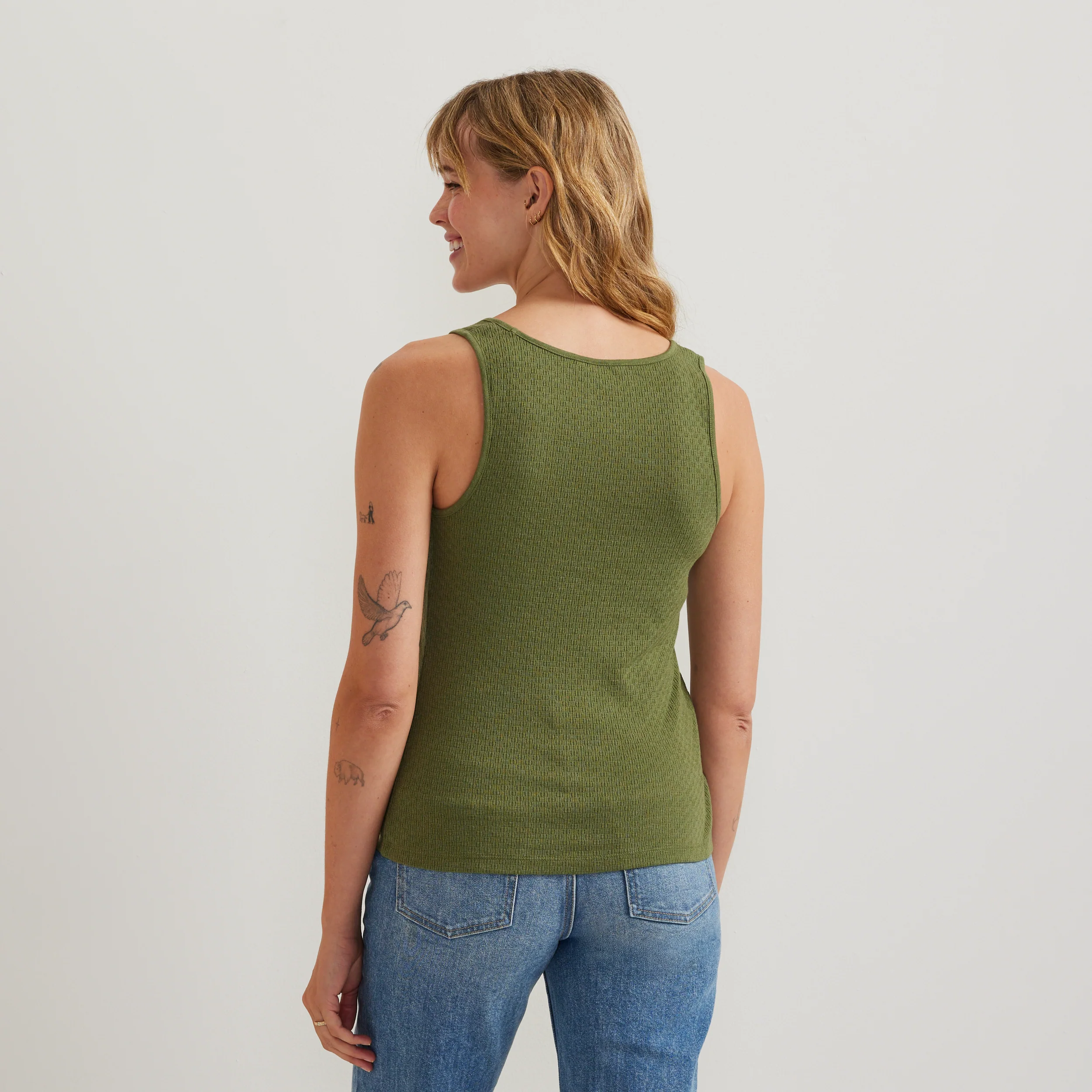 Women's Pointelle Dobby Tank - Image 10