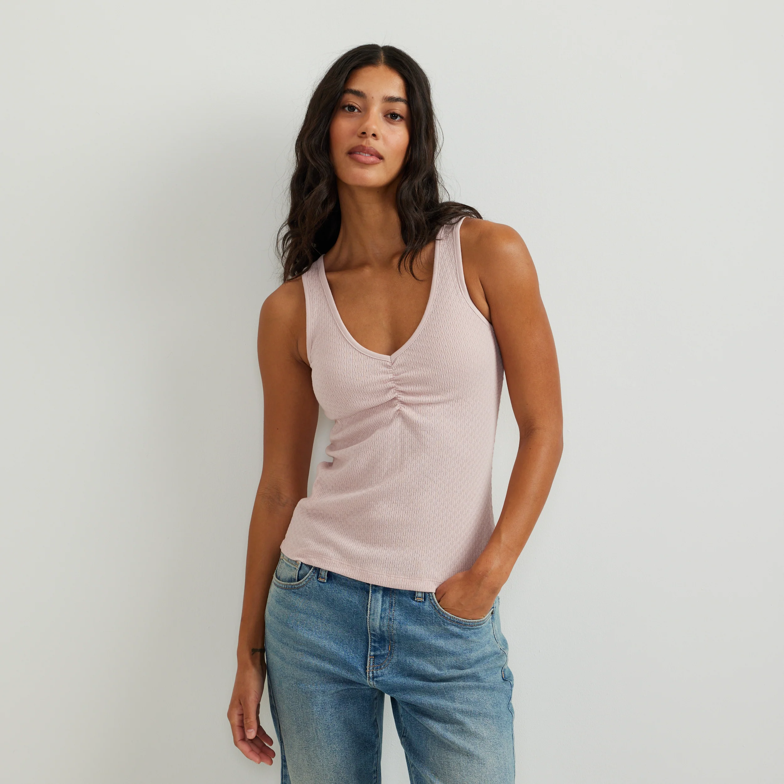 Women's Pointelle Dobby Tank - Image 5