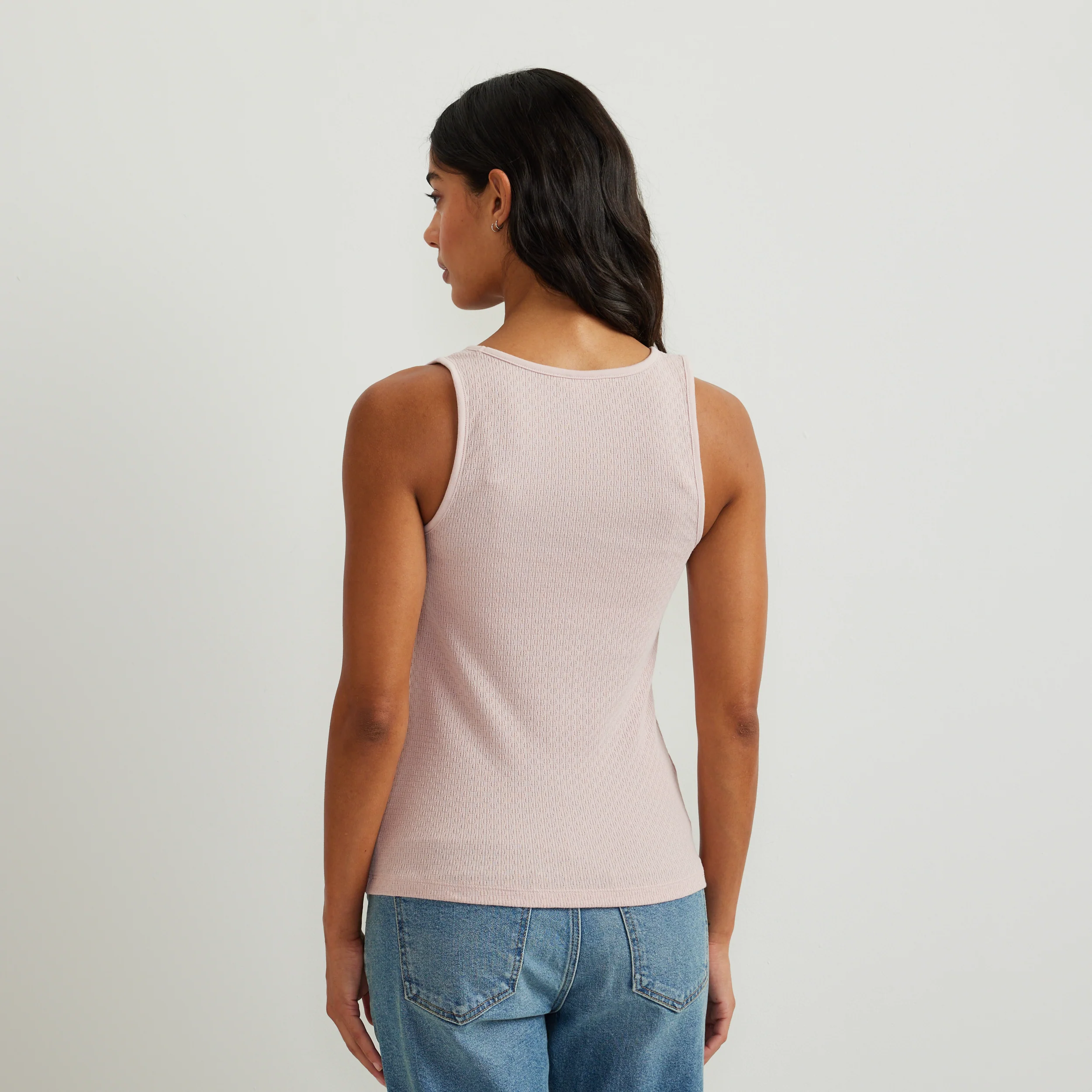 Women's Pointelle Dobby Tank - Image 6