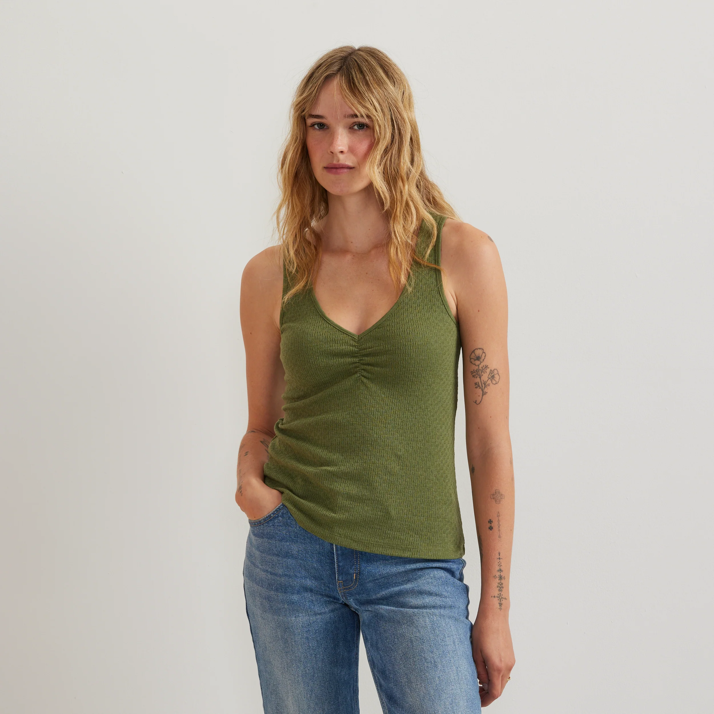 Women's Pointelle Dobby Tank - Image 9