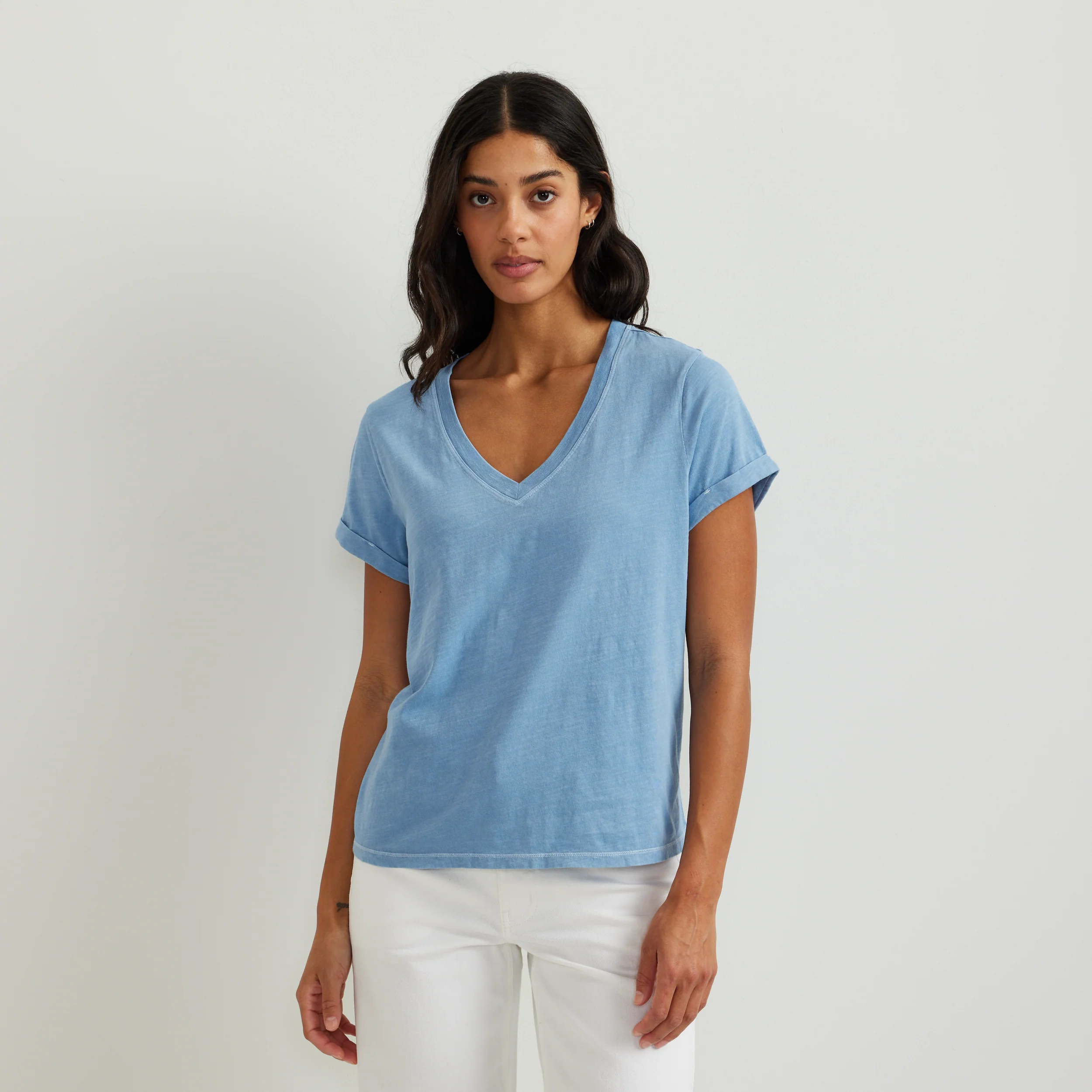 Women's Sunwashed V-Neck T-Shirt - Image 13
