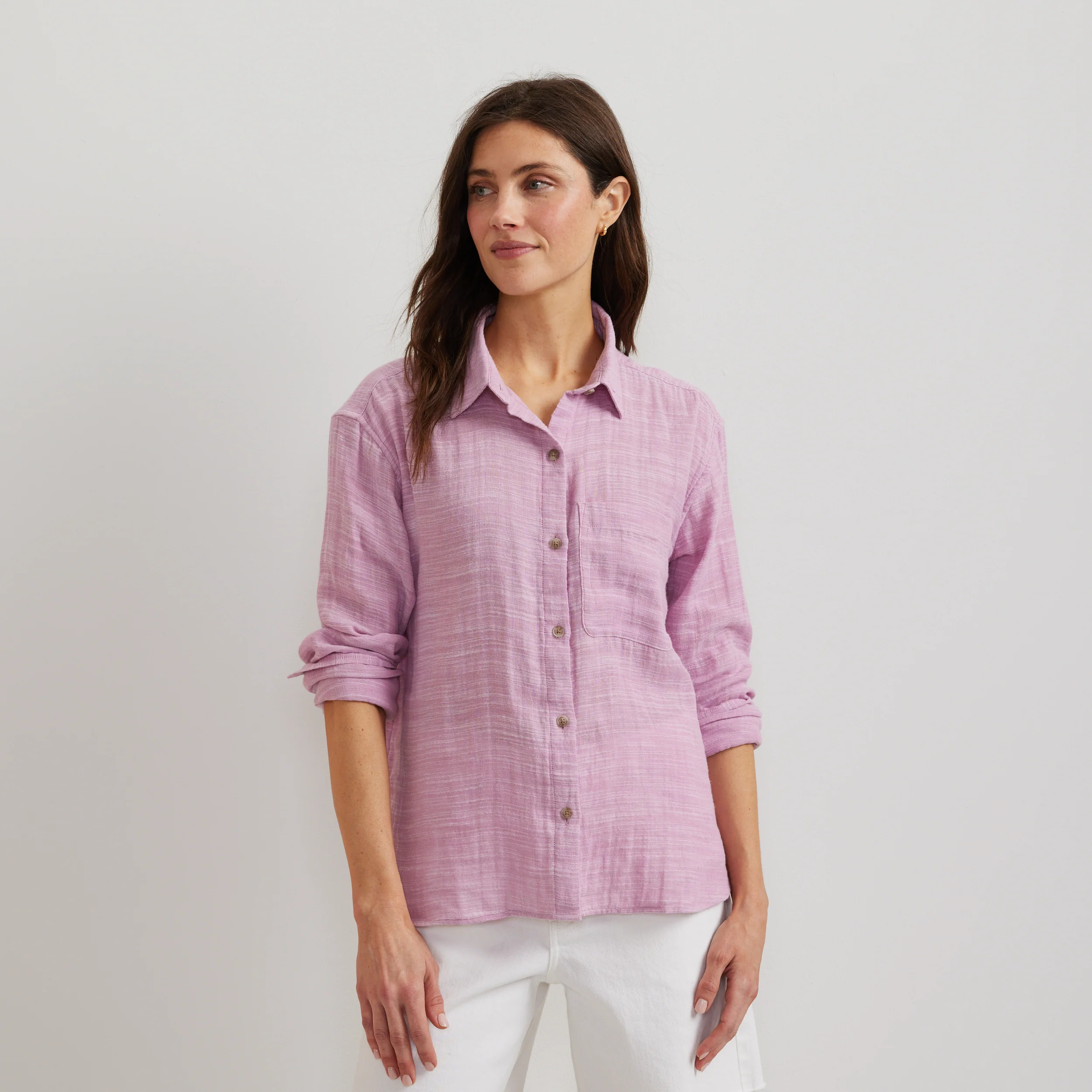 Women's Cotton Slub Long-Sleeve Shirt - Image 5
